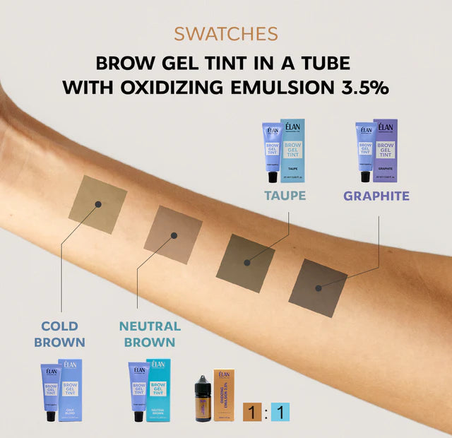 Gel teinté pour sourcils ELAN, brun neutre, 20 ml