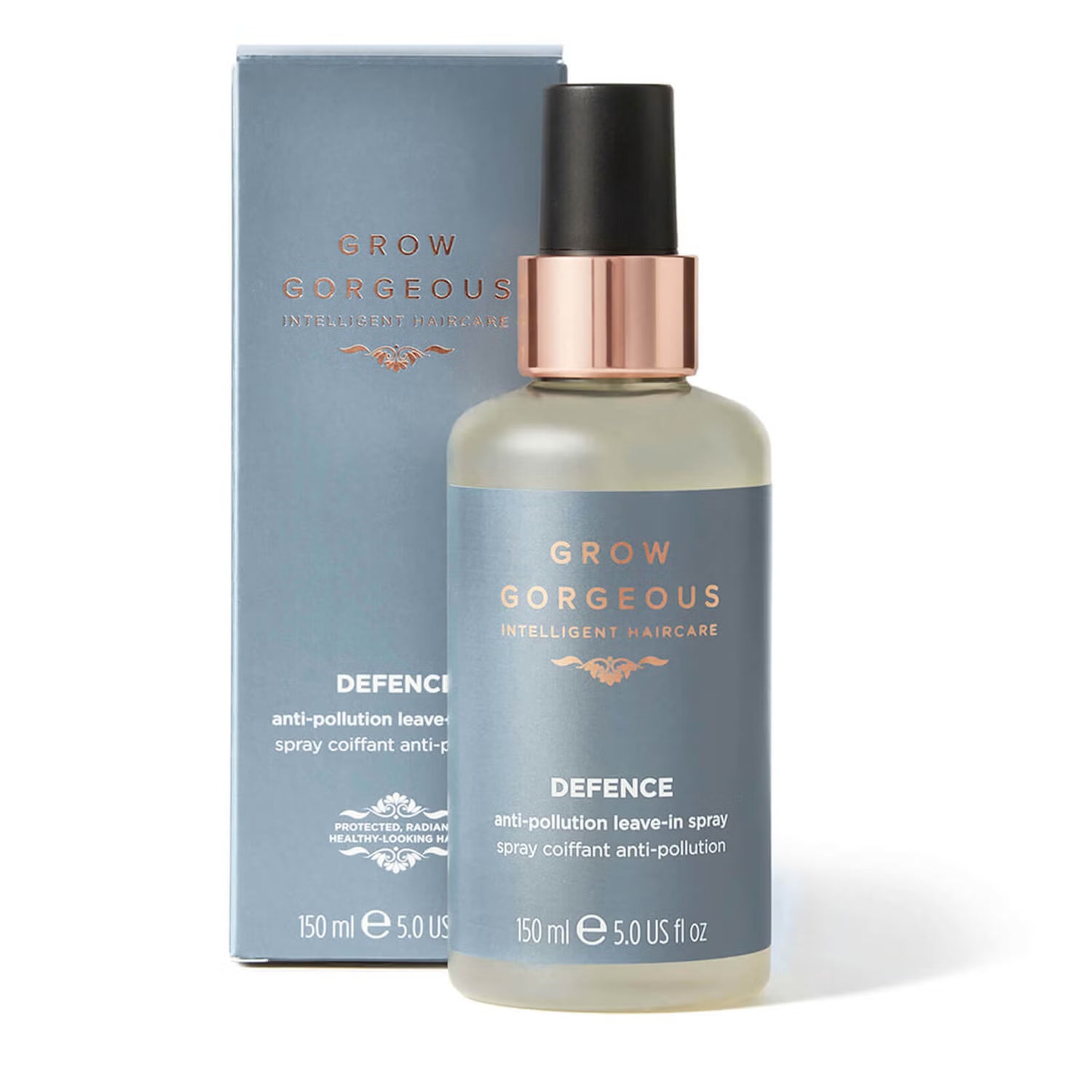 GROW GORGEOUS Spray sans rinçage anti-pollution Defense - Spray protecteur pour cheveux, 150 ml