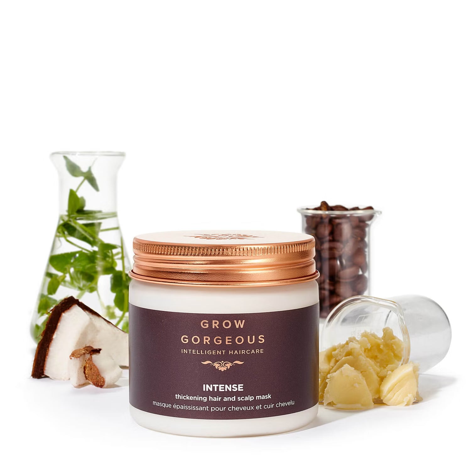 GROW GORGEOUS Masque intensif épaississant pour les cheveux et le cuir chevelu - Masque intensif pour plus de volume, 200 ml