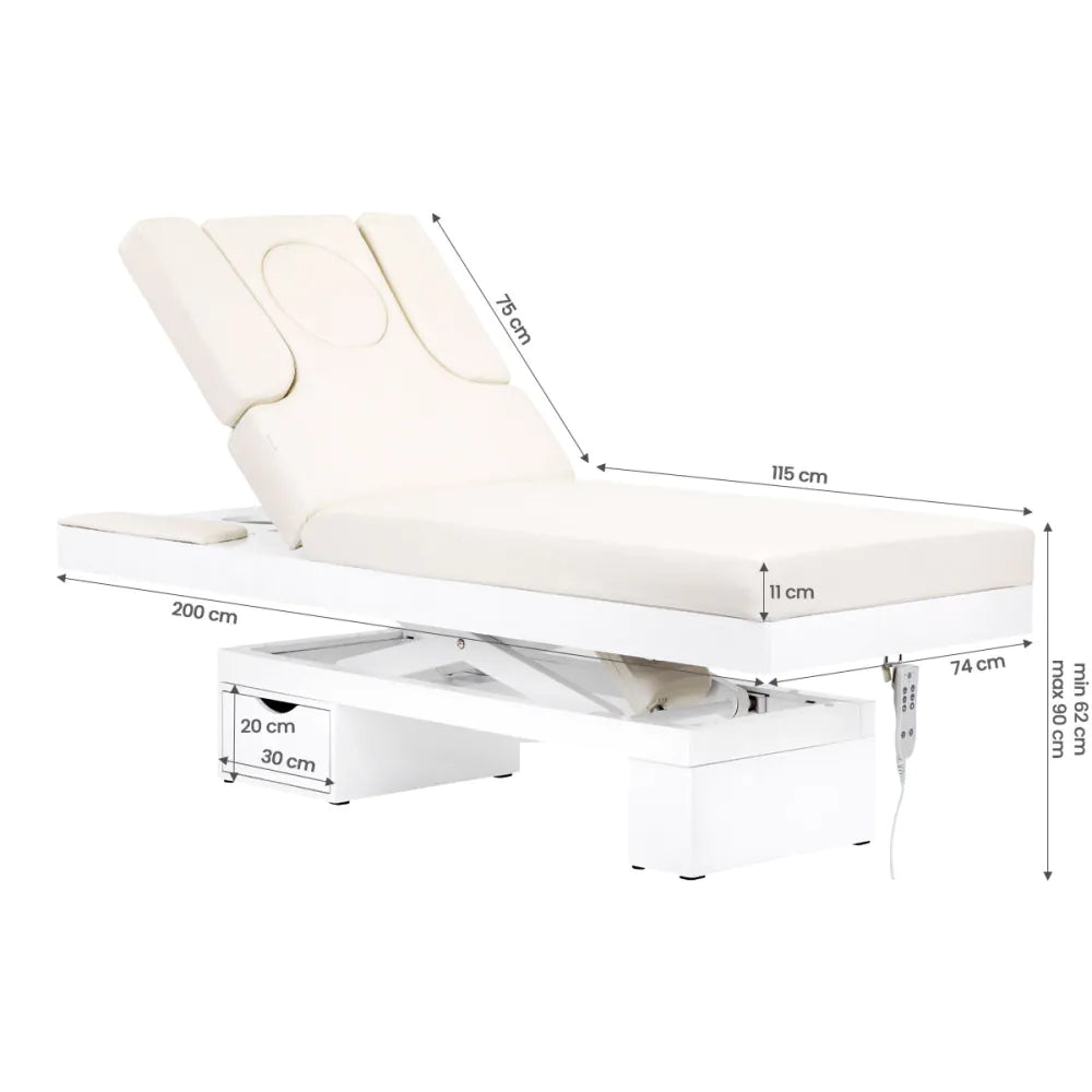 Fauteuil de soins Azzurro 815B, blanc, chauffant