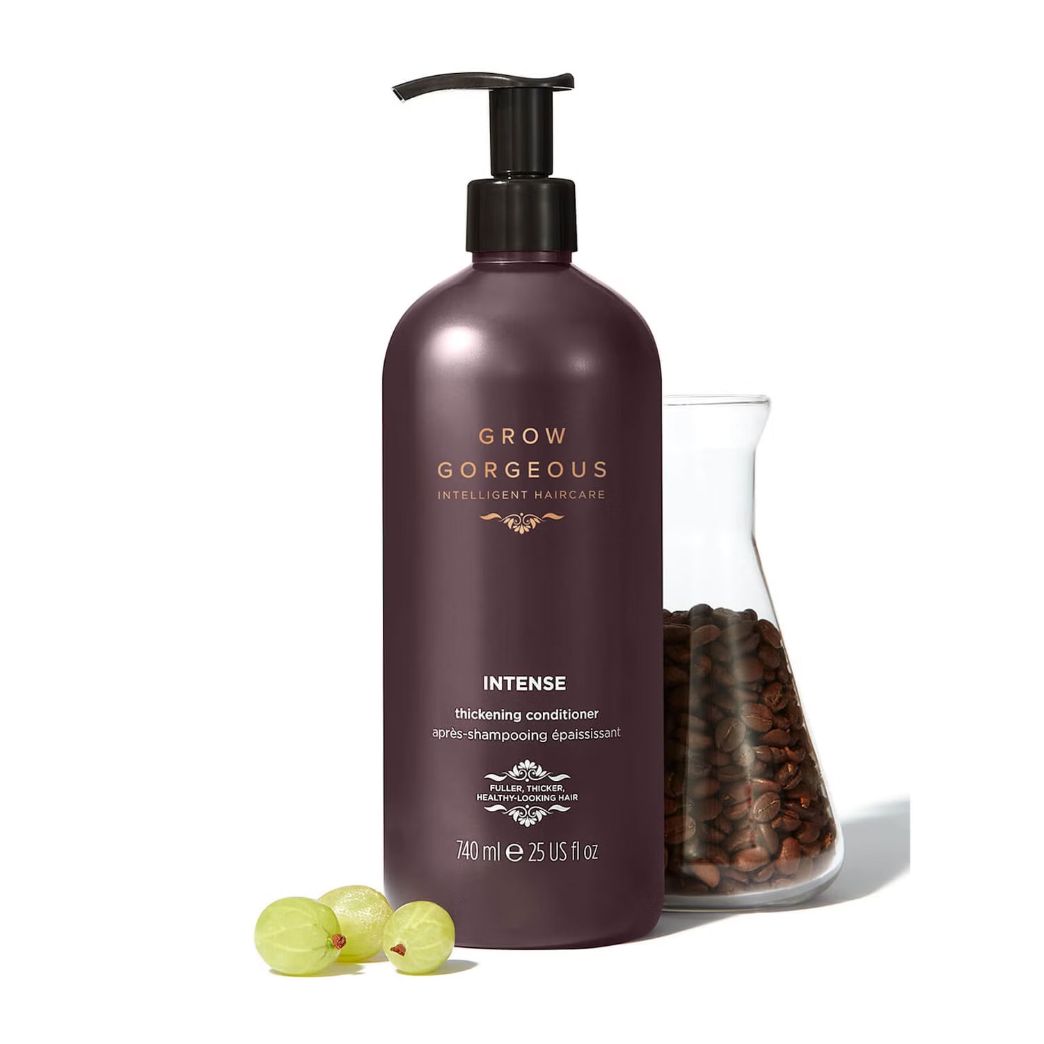 GROW GORGEOUS Après-shampooing épaississant intense, grand format - Après-shampooing pour cheveux épais, 740 ml