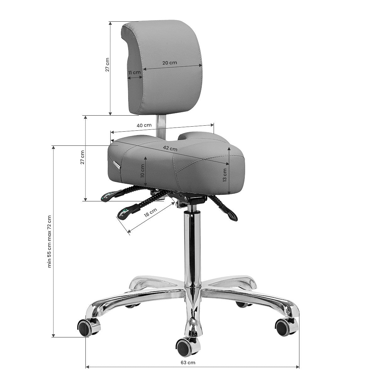 Giovanni 1005 Gray Podiatry and Pedicure Chair