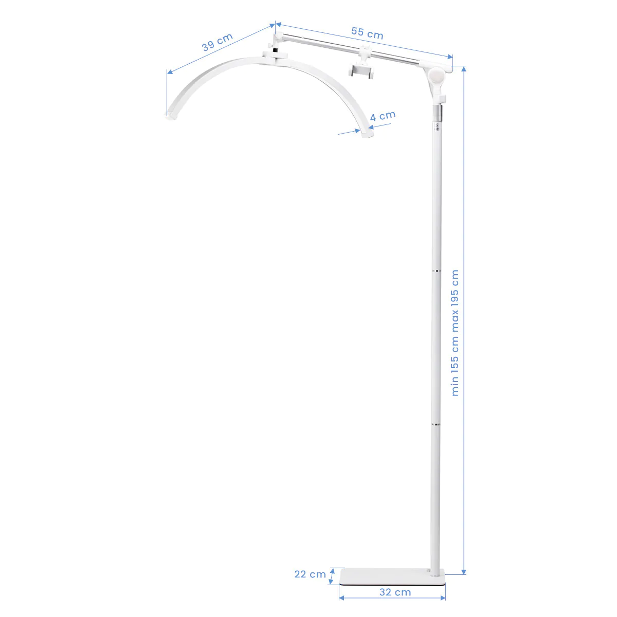 Lampe LED de beauté FX07, en forme d'arc, blanche