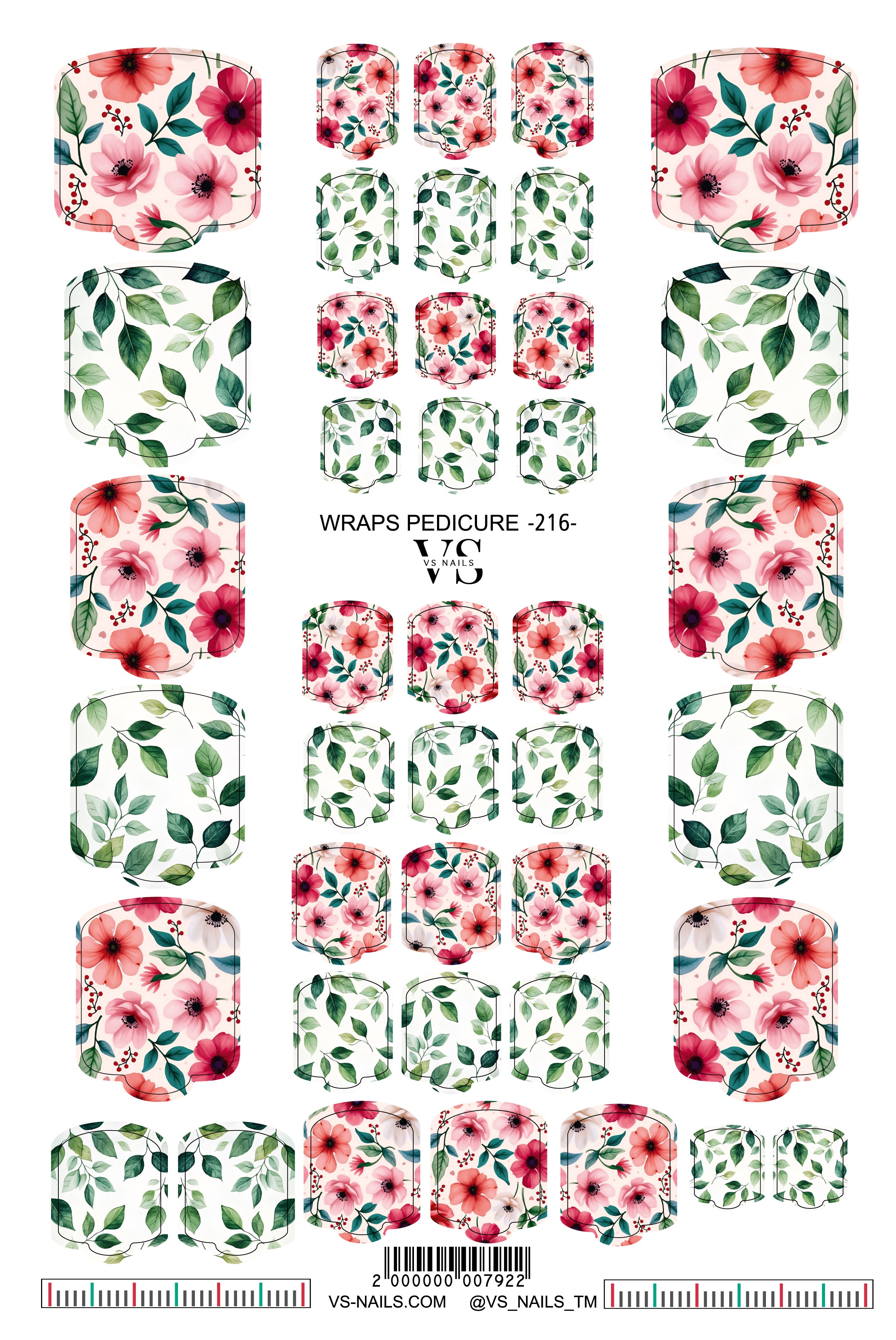 VS NAILS Bandes pour pédicure n° 216