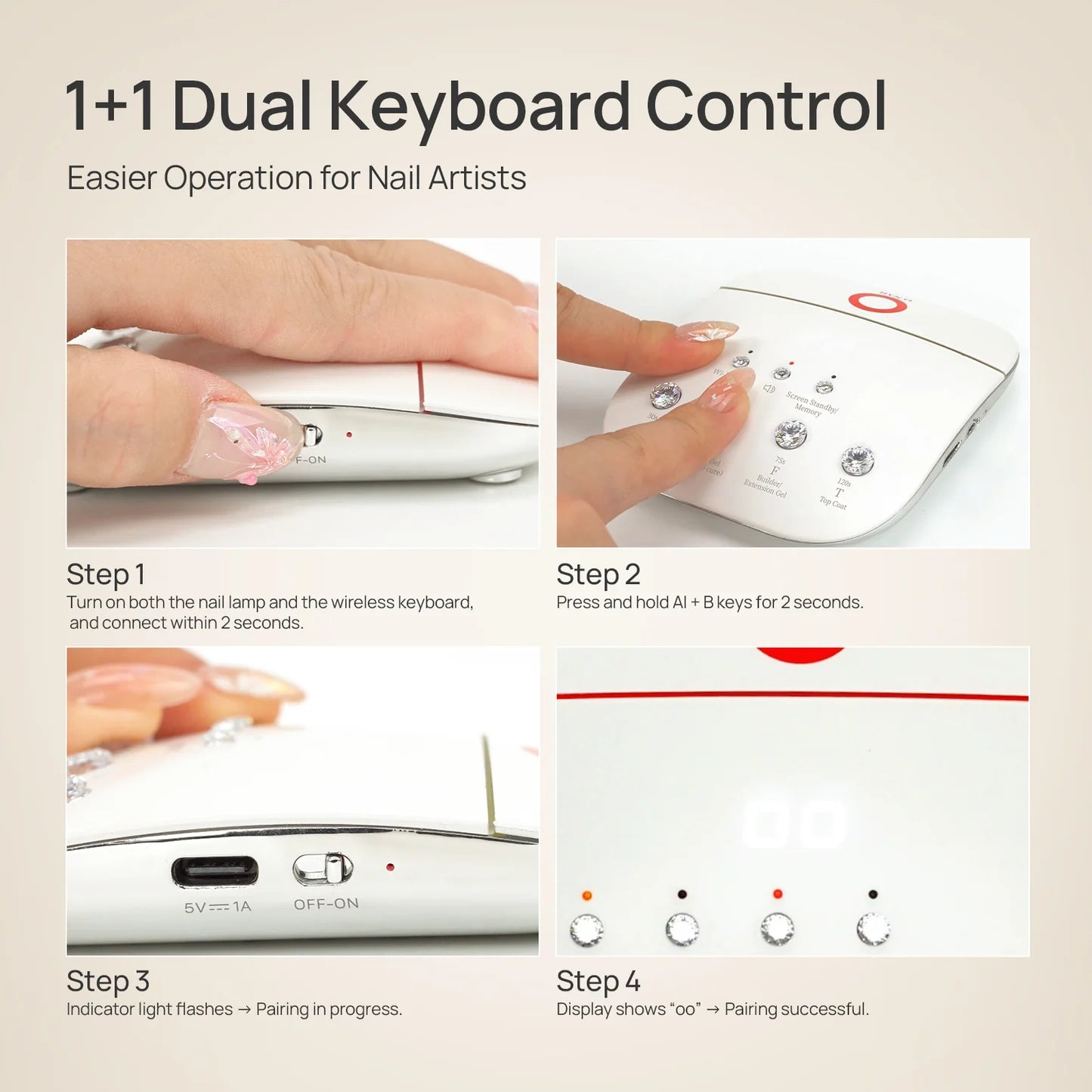 ONAIL Wireless Remote Control for AI LED Manicure Lamp