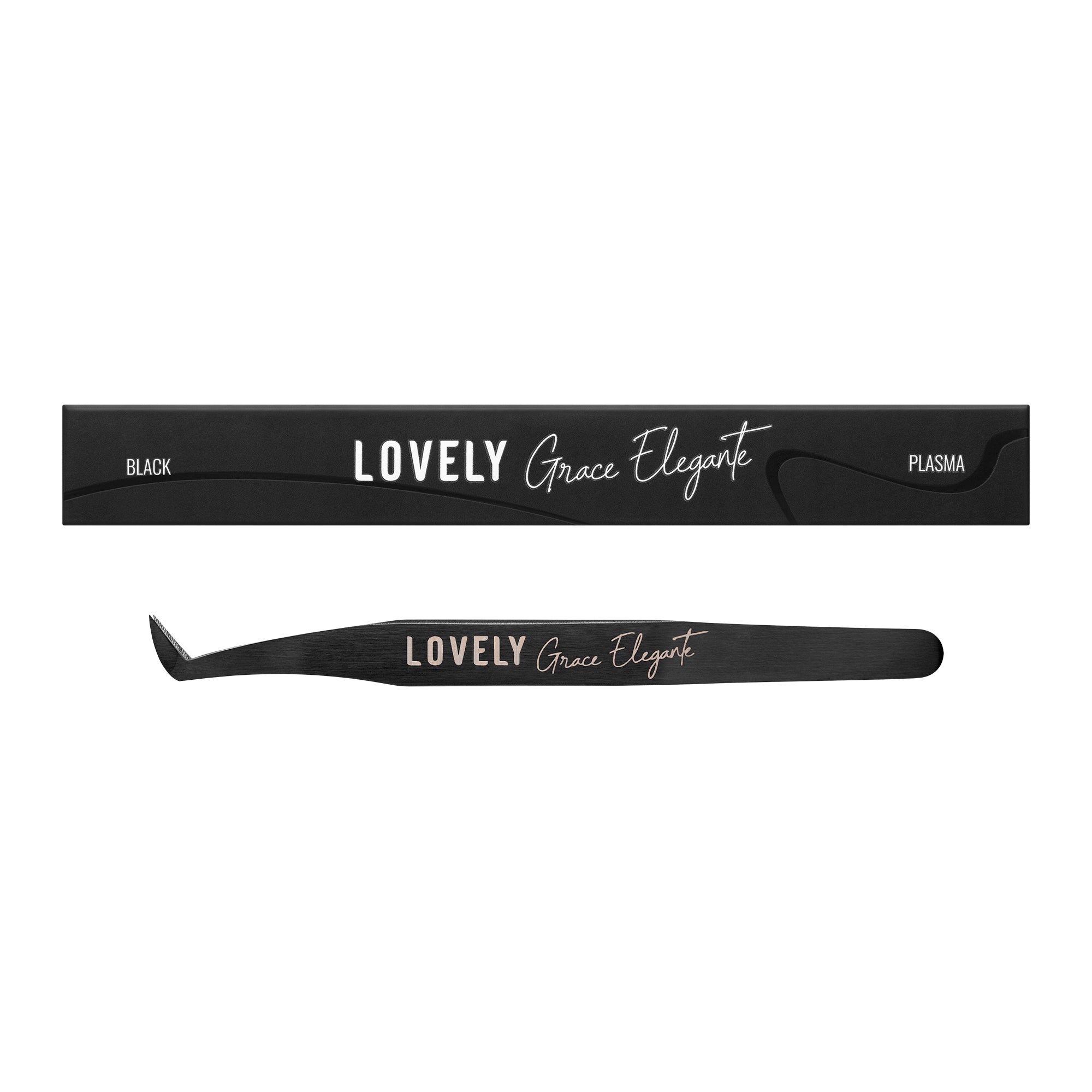 LOVELY Pince à extensions de cils NanoFiber Grace Elegante, Round Boot