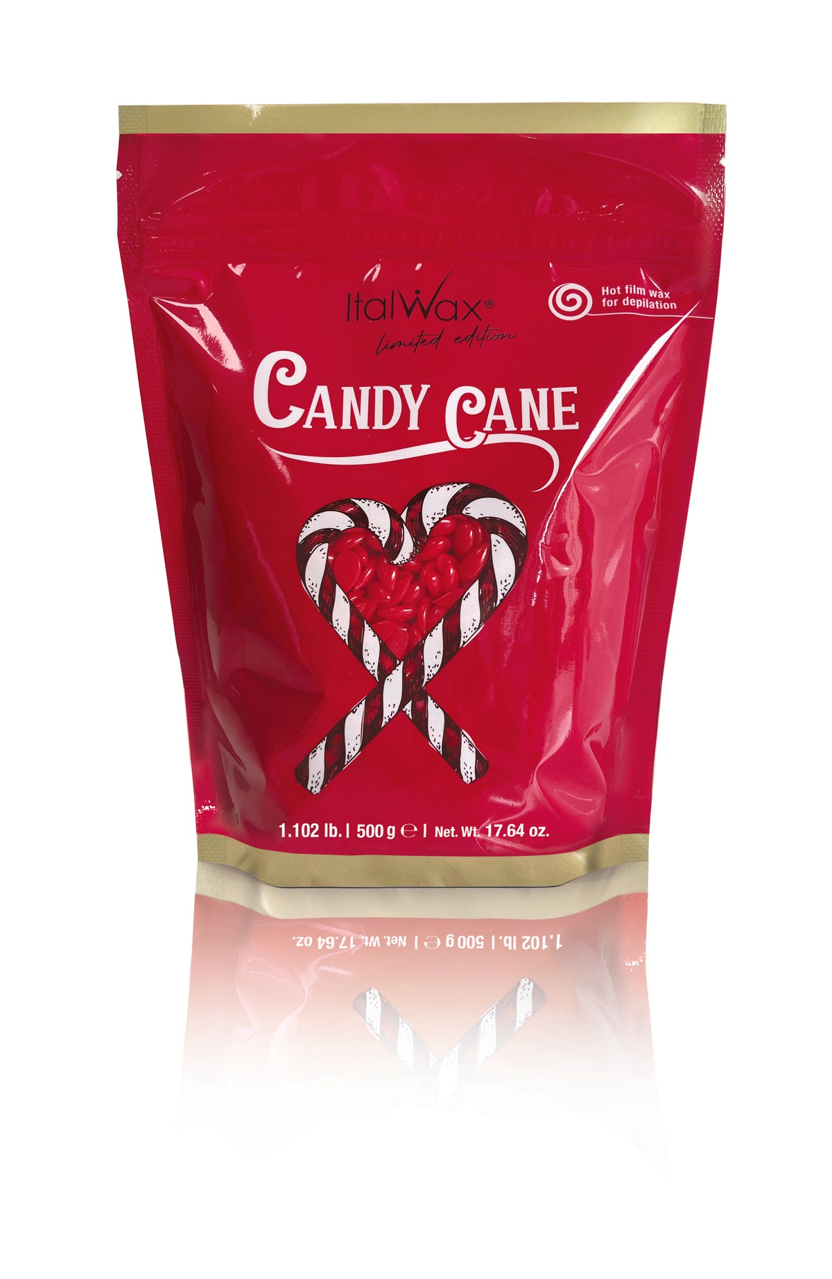 Cire ItalWax Winter Collection Candy Cane (en quantité limitée), 500 g