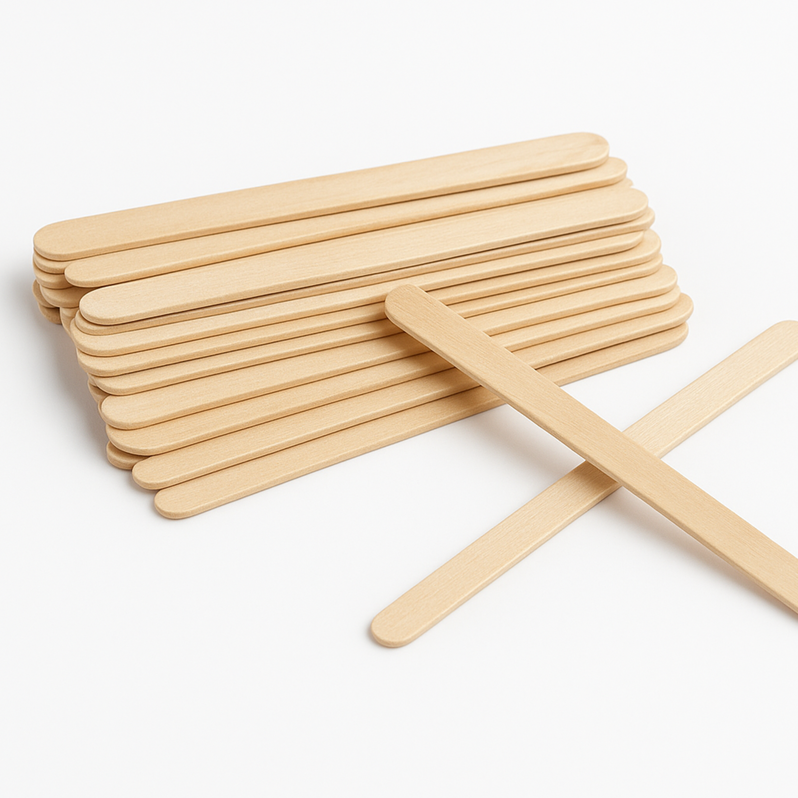 PW Spatules en bois, 100 pièces, MINI LONG 13 cm x 1 cm