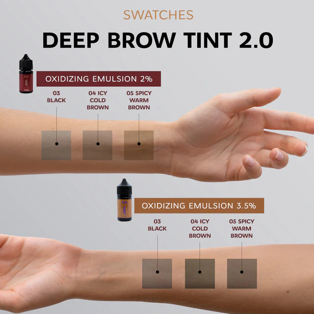 Elan Teinte longue durée pour sourcils «DEEP BROW TINT», 05 SPICY Brun chaud 20 ml