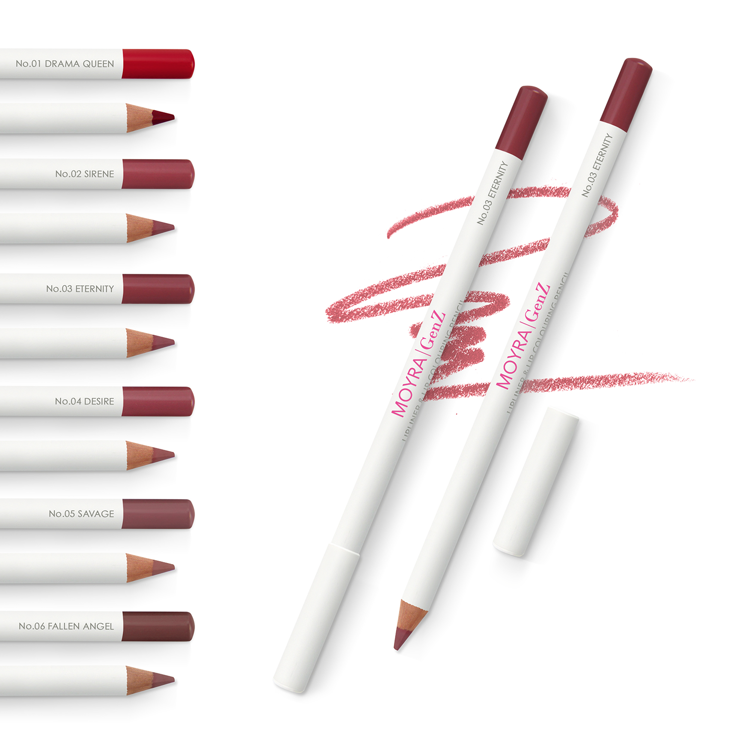 MOYRA GenZ Lipliner & Lip lūpu kontūrzīmulis un krāsojamais zīmulis 03 Eternity