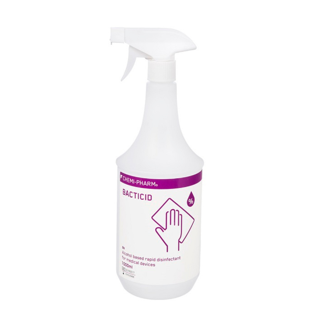 BACTICID Surface Disinfectant, 1000 ml, with spray nozzle