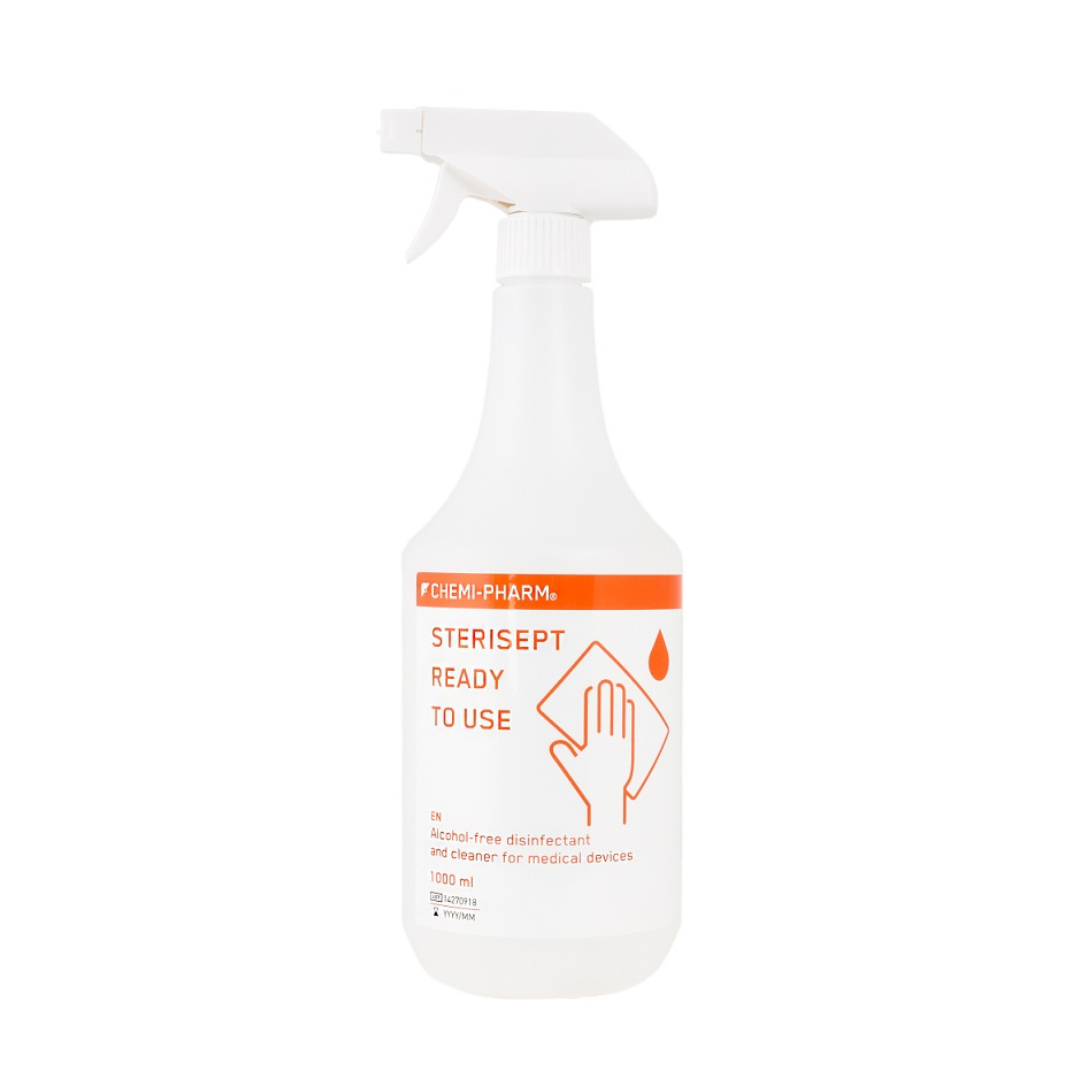 STERISEPT READY TO USE - alcohol-free solution for rapid disinfection and cleaning of medical devices, 1000 ml, with spray nozzle