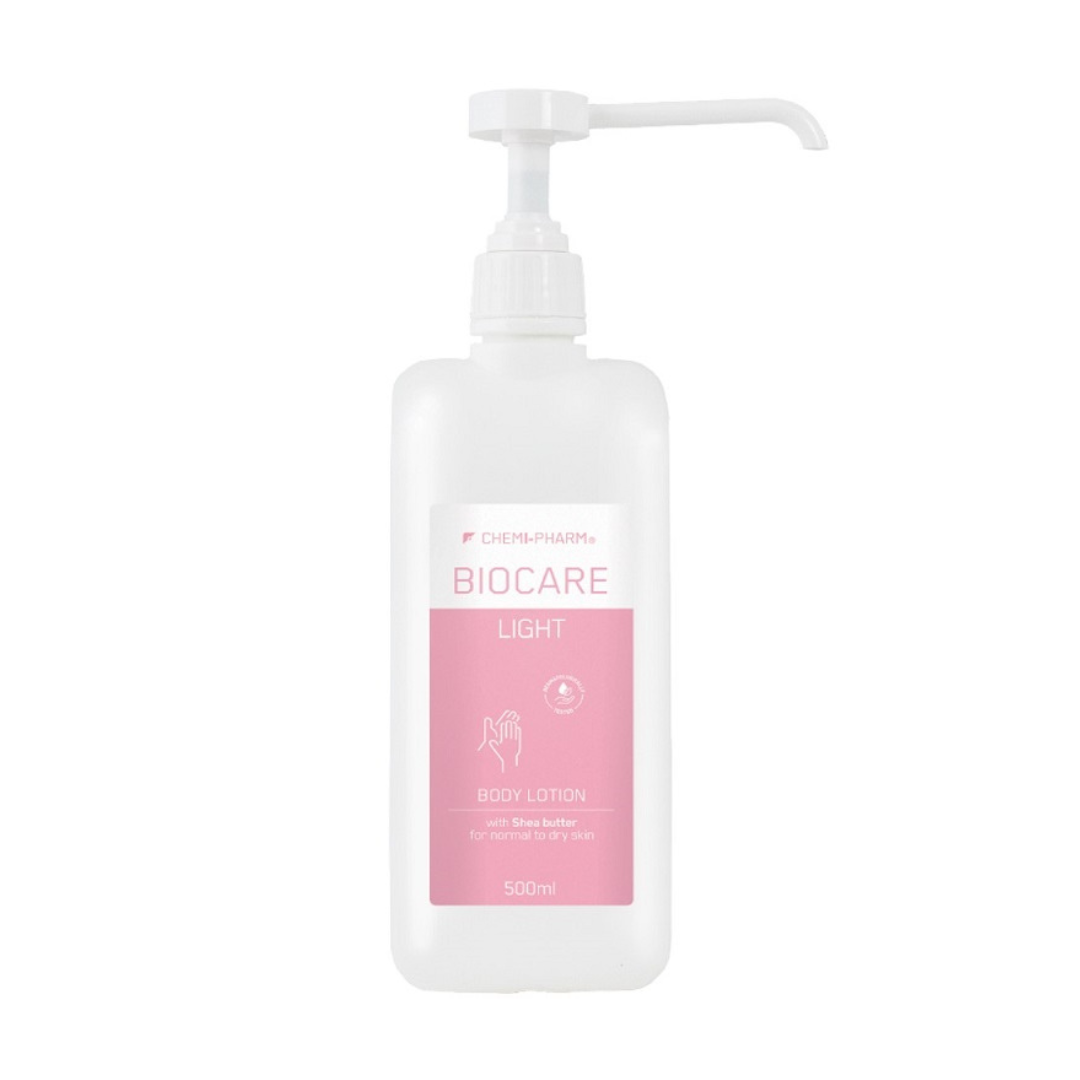 BIOCARE LIGHT 15 % - Lotion de soin pour la peau au beurre de karité, pour tous les types de peau, 500 ml