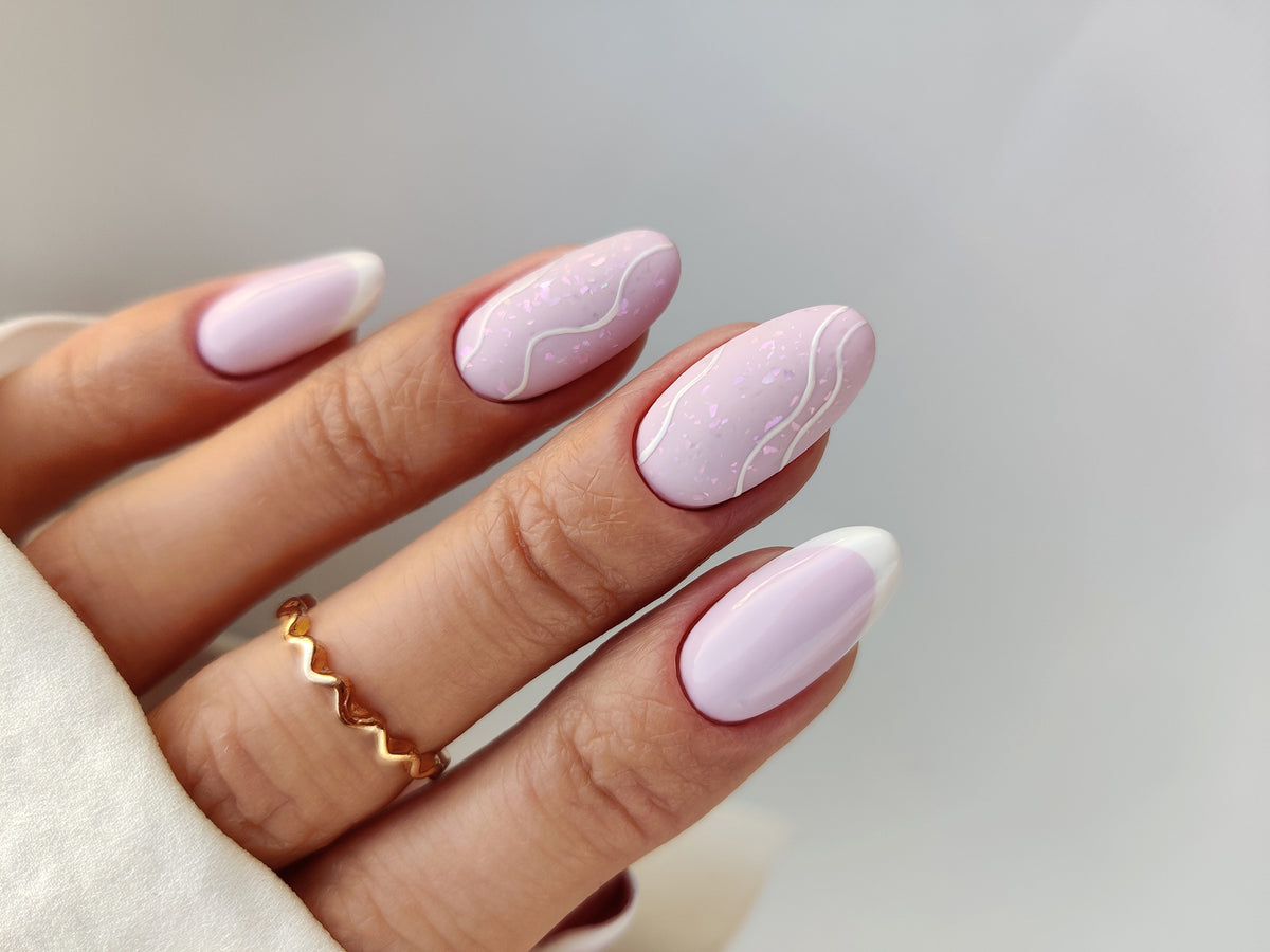 T27 Semilac Vernis gel UV Top No Wipe mat violet Galaxy 7 ml