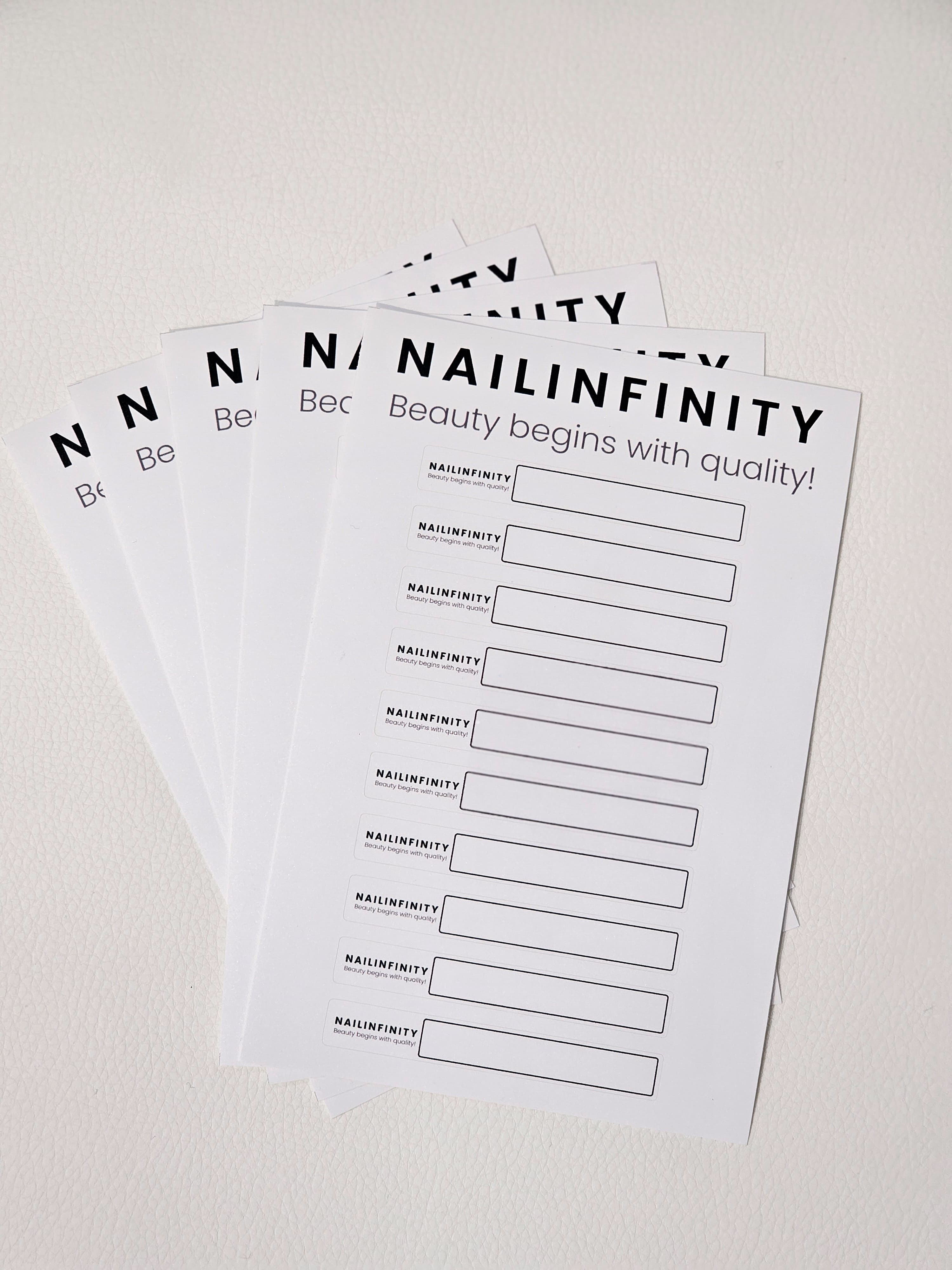 Autocollants pour capsules Nailinfinity : numérotation des teintes et aide à la navigation, 50 g