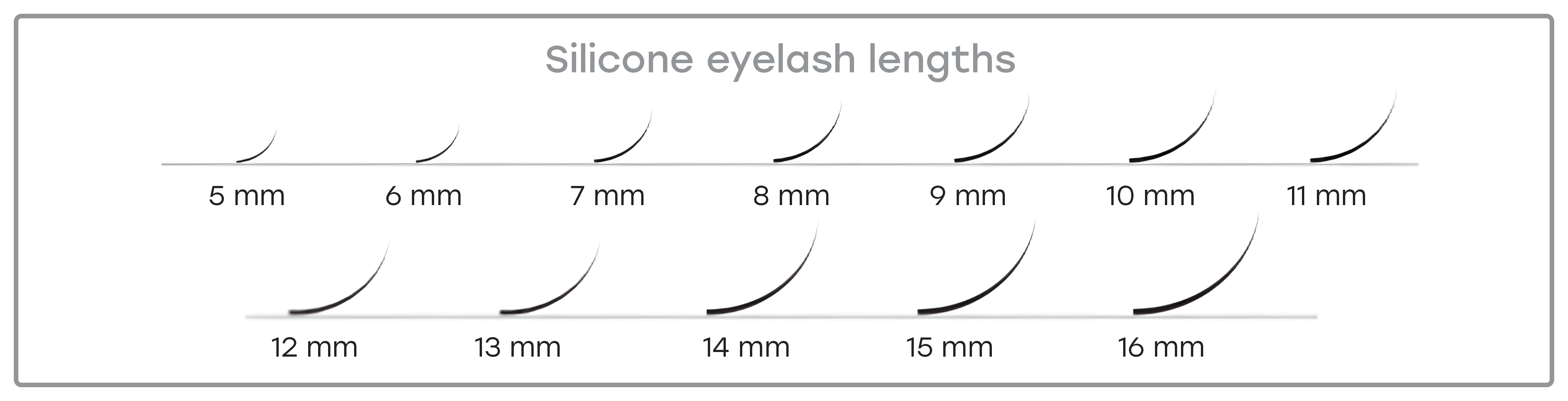 LOVELY Silicone eyelashes D/0.10 x 7mm, 16 rows