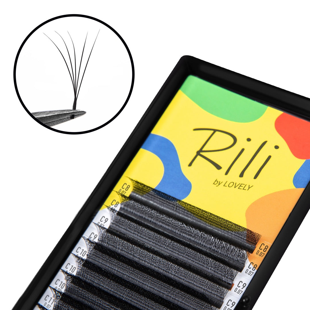 LOVELY Cils Rili MIX, D/0,07 x 6-13 mm, 16 rangées
