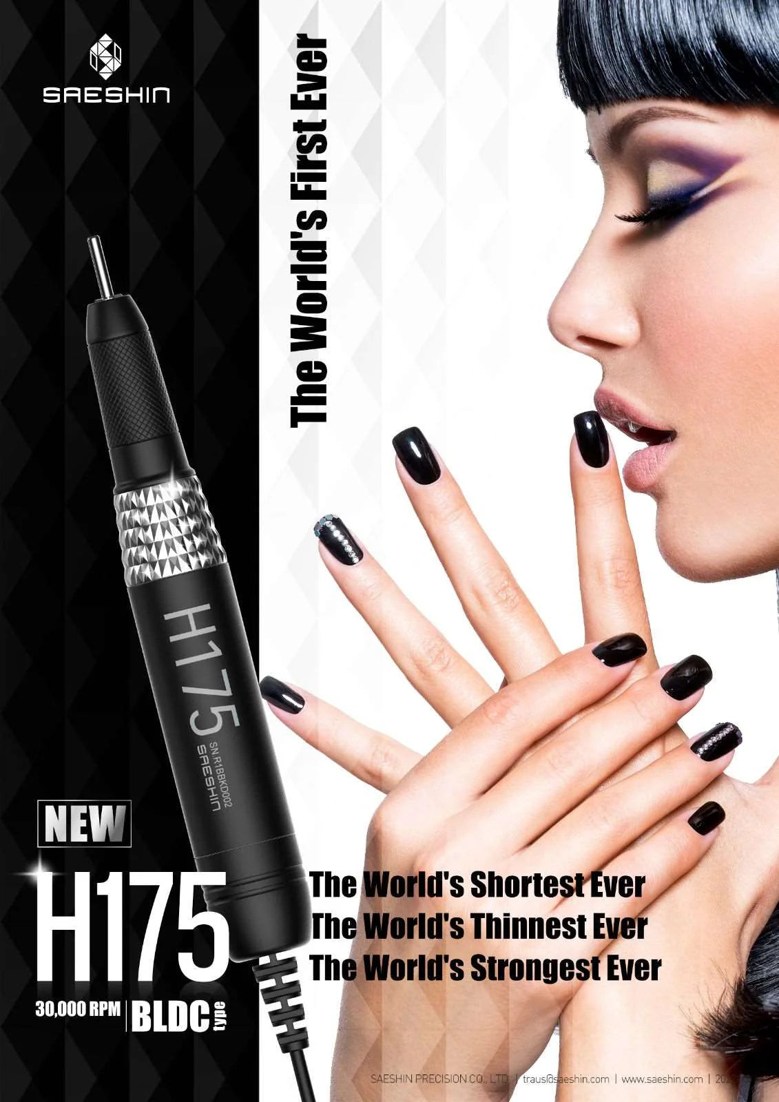STRONG SAESHIN B170 (Black)/H175 (Black) with battery (30,000 rpm)