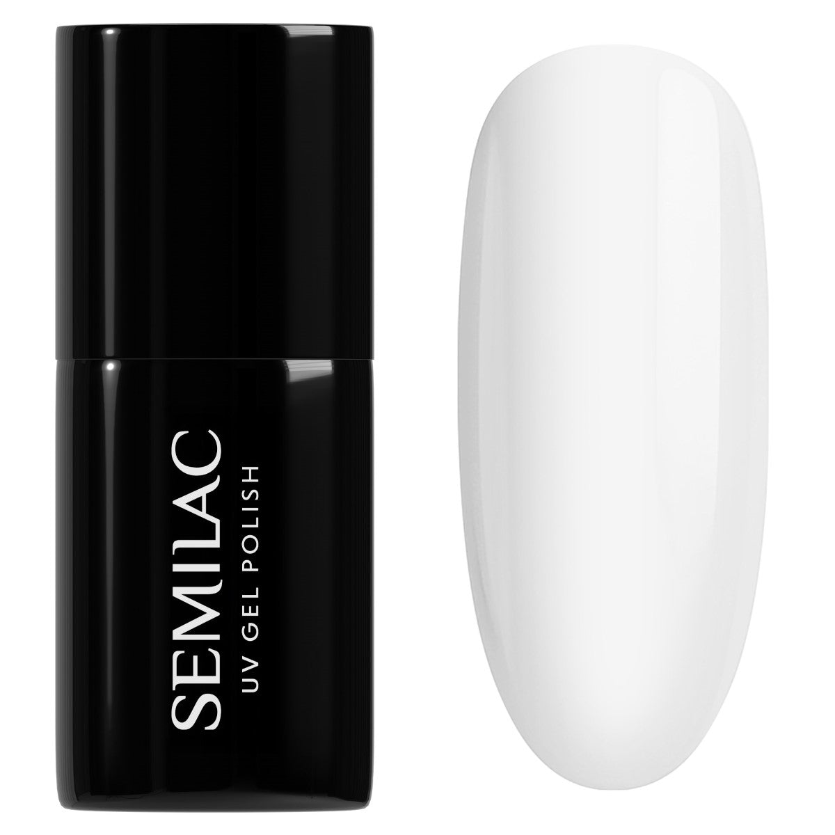 001 Semilac Strong White, vernis hybride UV, 7 ml