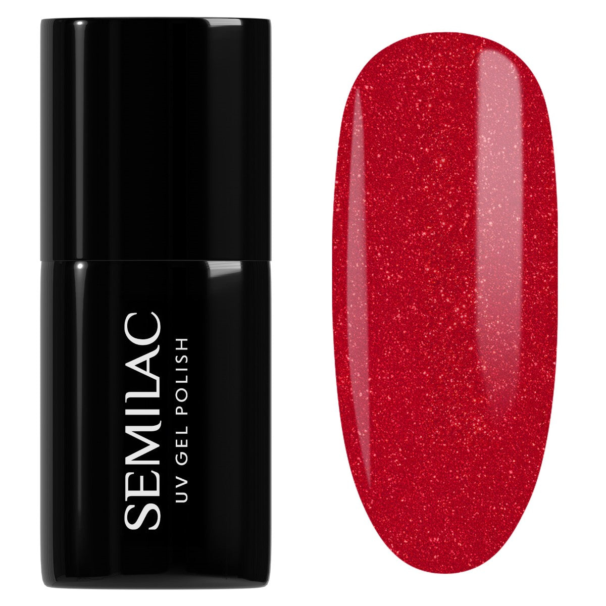 025 UV Hybrid Semilac Rouge pailleté 7 ml