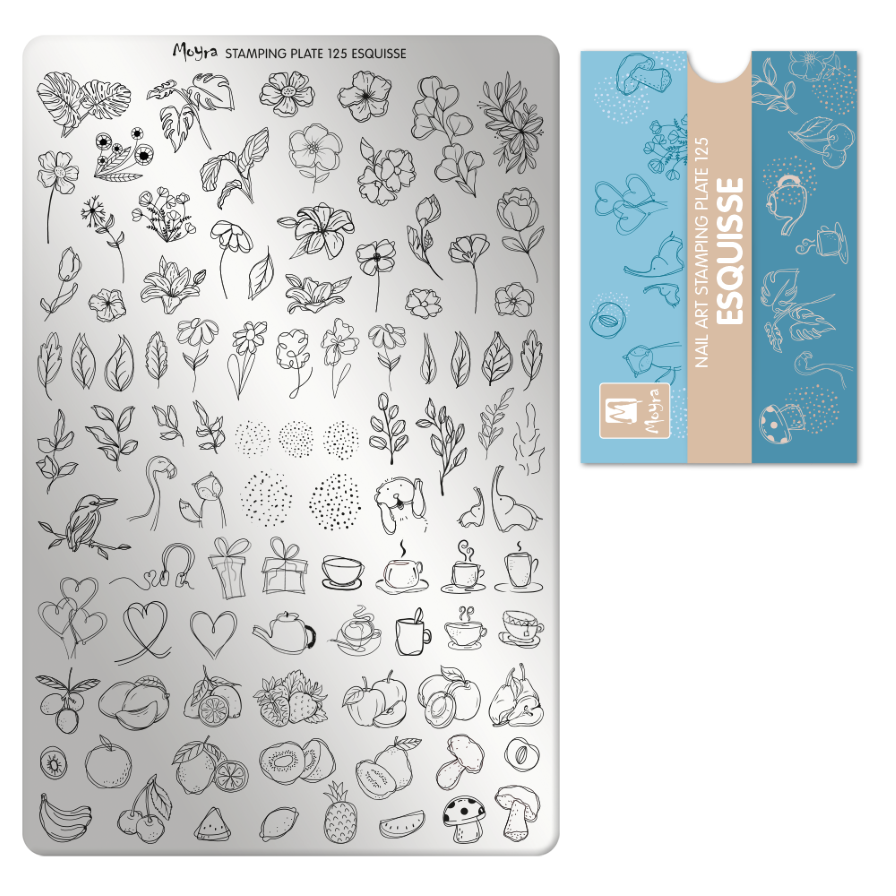 MOYRA Esquisse No. 125 Nail Art Stamping Plate