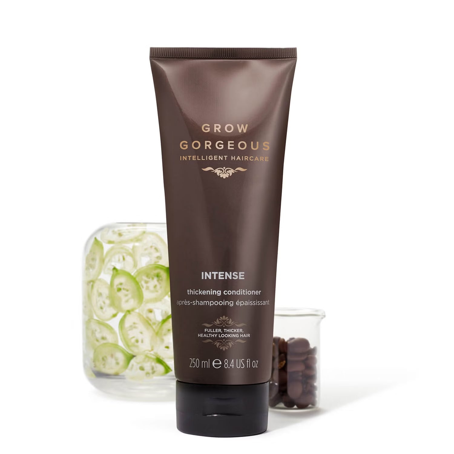 GROW GORGEOUS Après-shampooing épaississant intense - Après-shampooing pour cheveux fins, 250 ml
