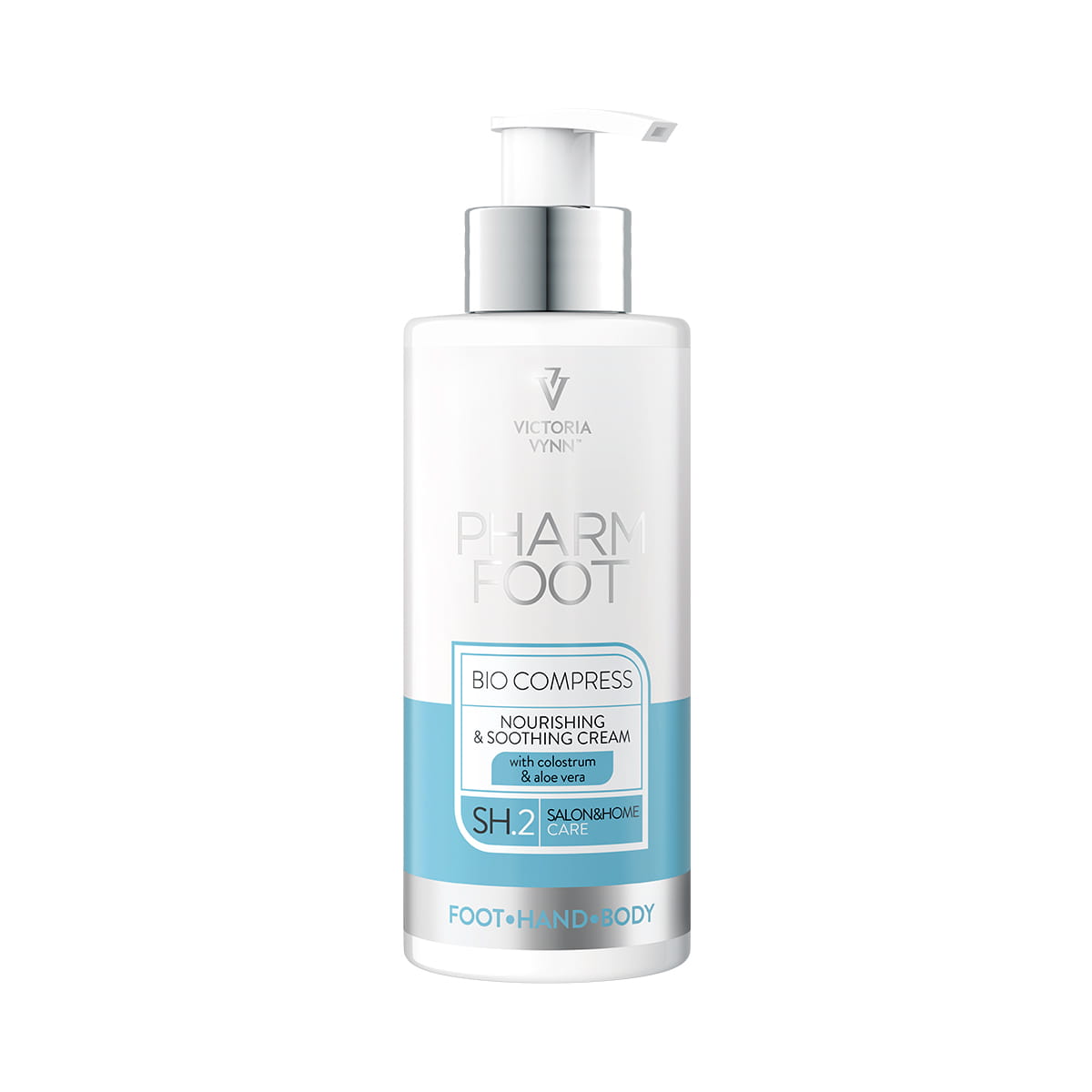 PHARM FOOT Crème nourrissante et apaisante au lait de jeune vache et à l'aloe vera, BIO COMPRESS 250 ml