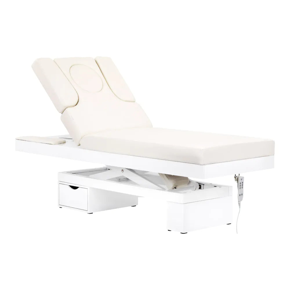Cosmetology Couch Azzurro 815B, white, heated