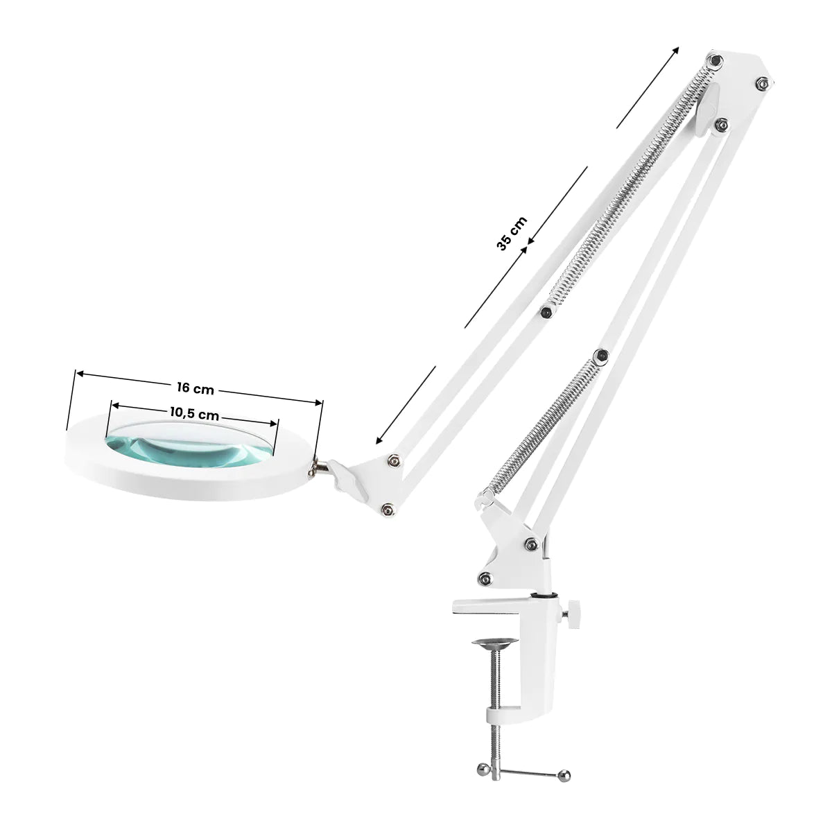 Lampe de table à LED avec loupe TOP MAGNIFIER GLOW 308, blanche