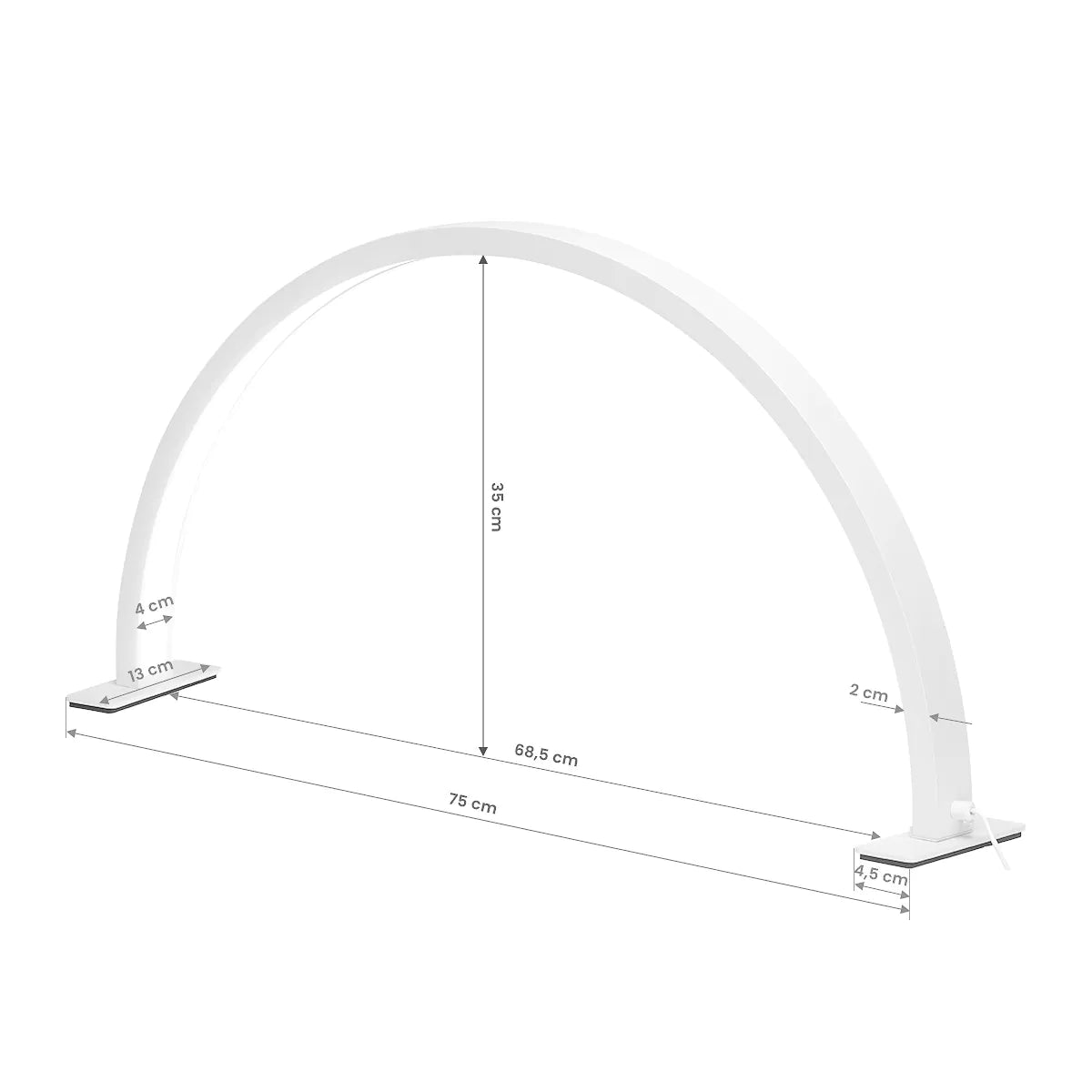 Lampe de table LED en forme d'arche ARCHE III, blanche