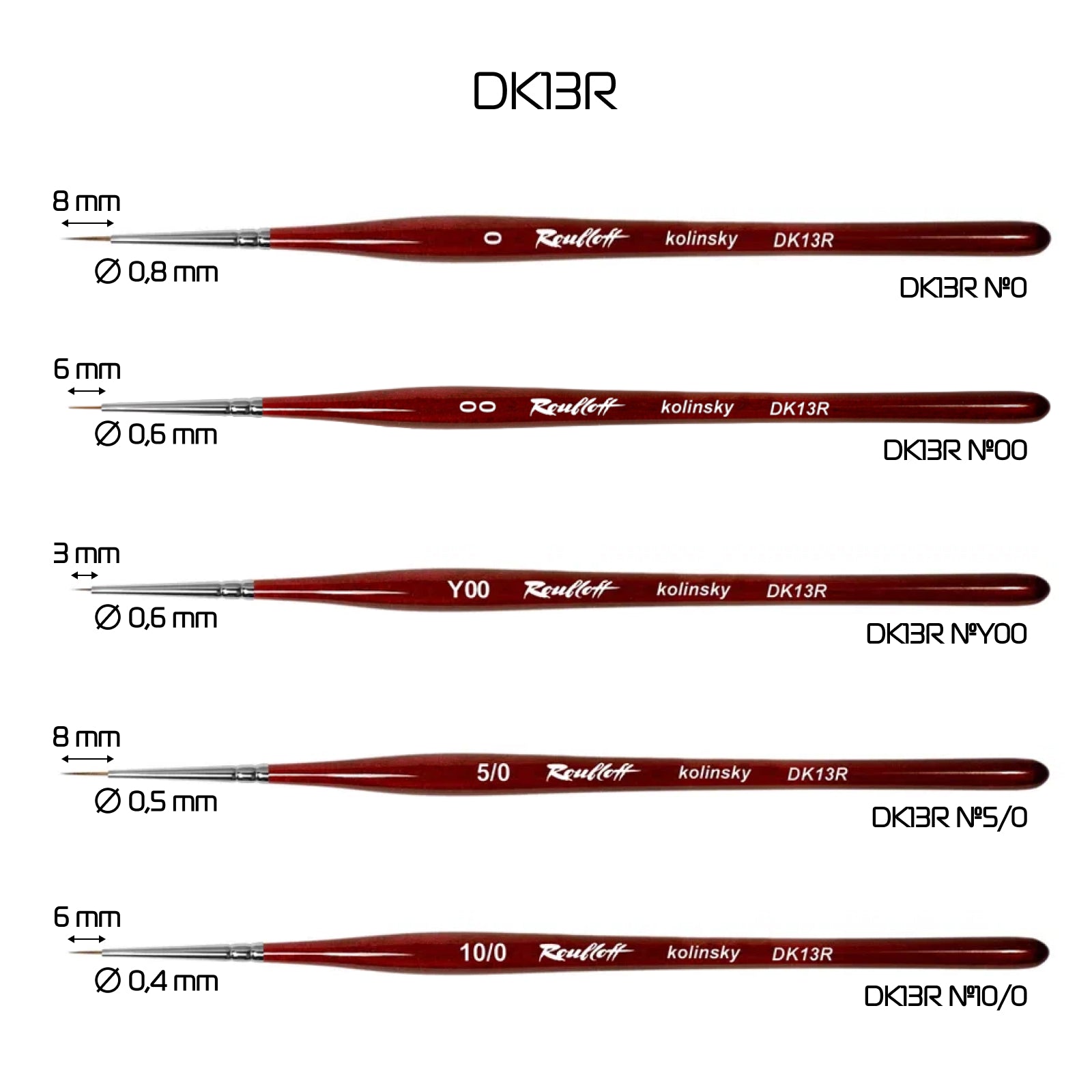 Roubloff, Nail Design Brush [DK13R-2,5]