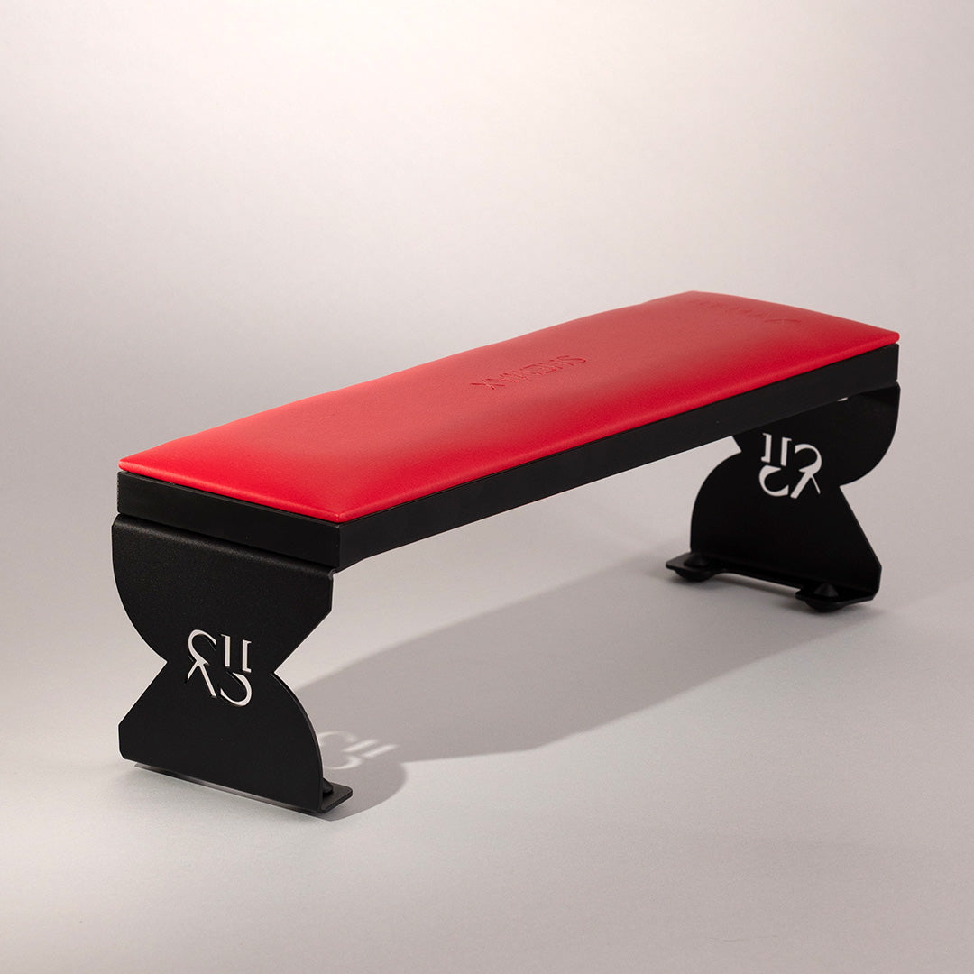 SHEMAX Accoudoir rouge avec pieds noirs