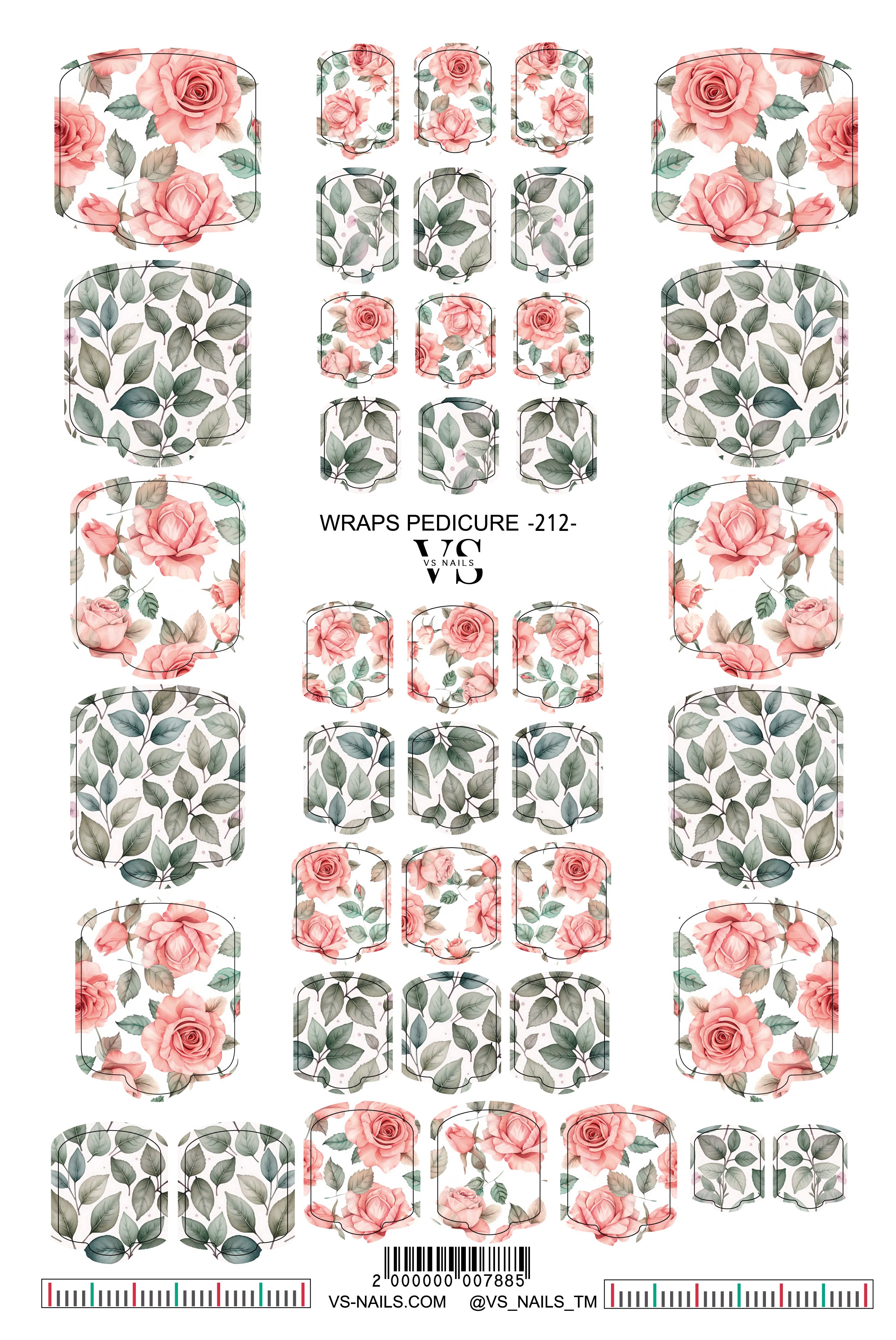 VS NAILS Bandes pour pédicure n° 212