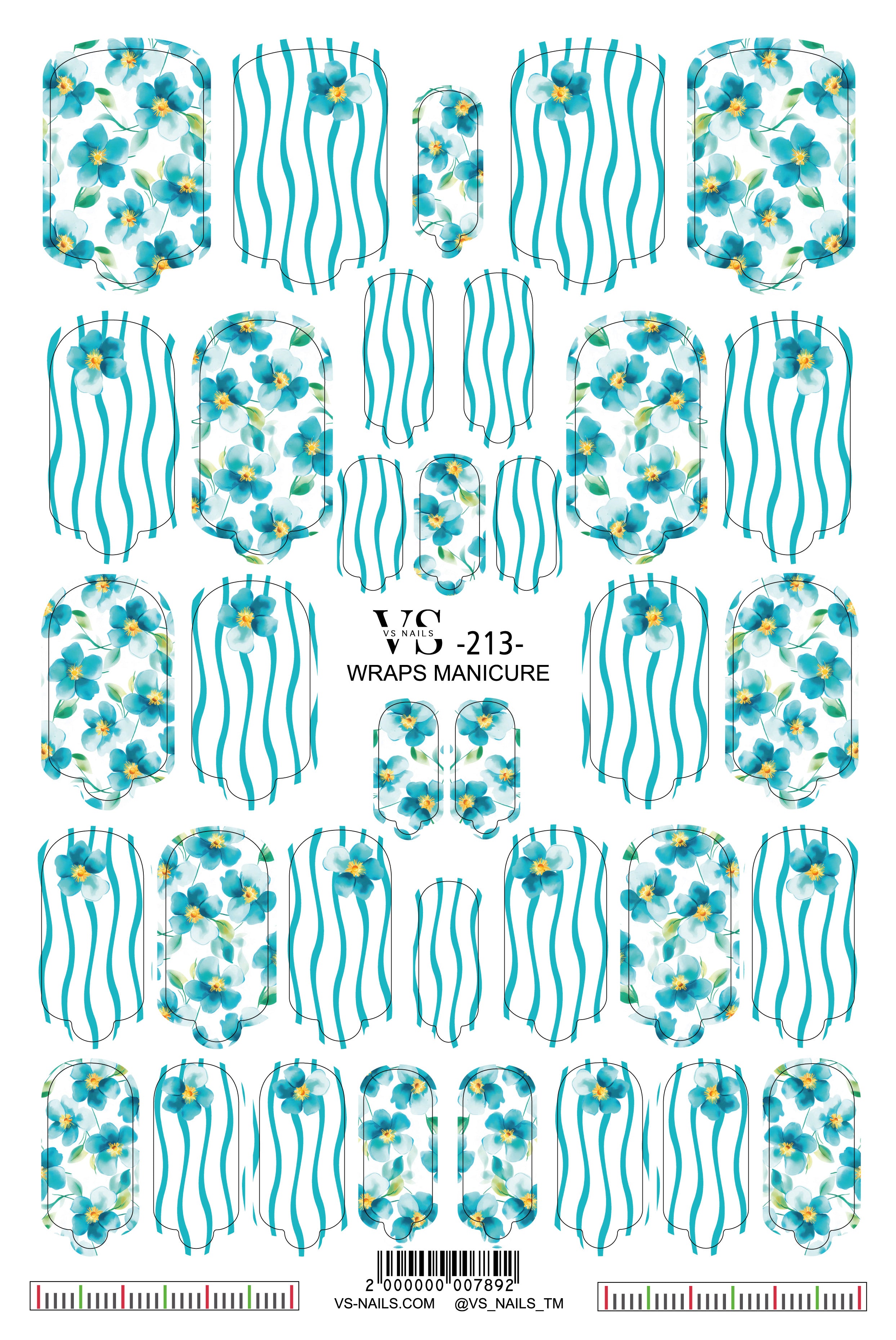 VS NAILS - Feuilles de manucure n° 213