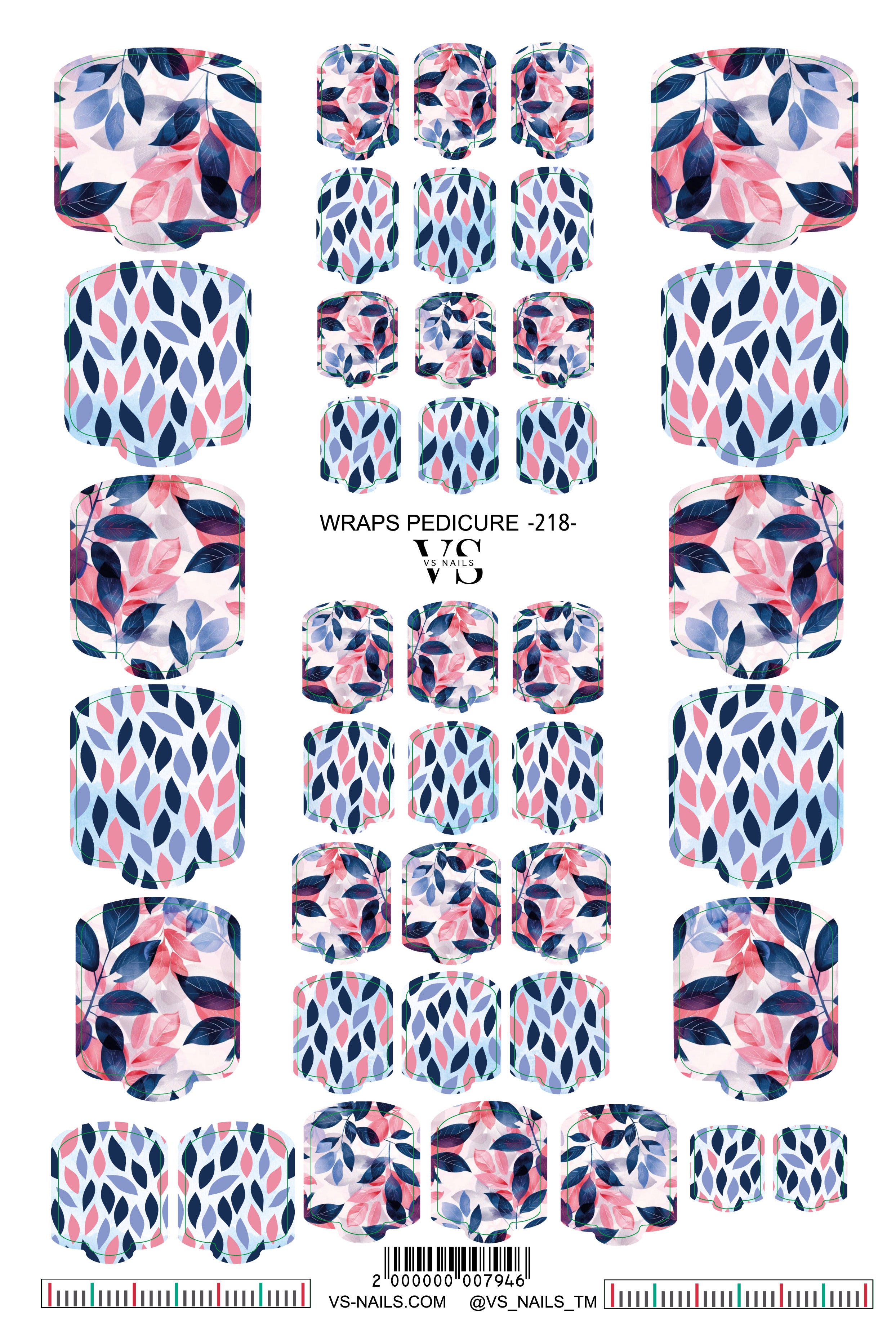 VS NAILS Bandes pour pédicure n° 218