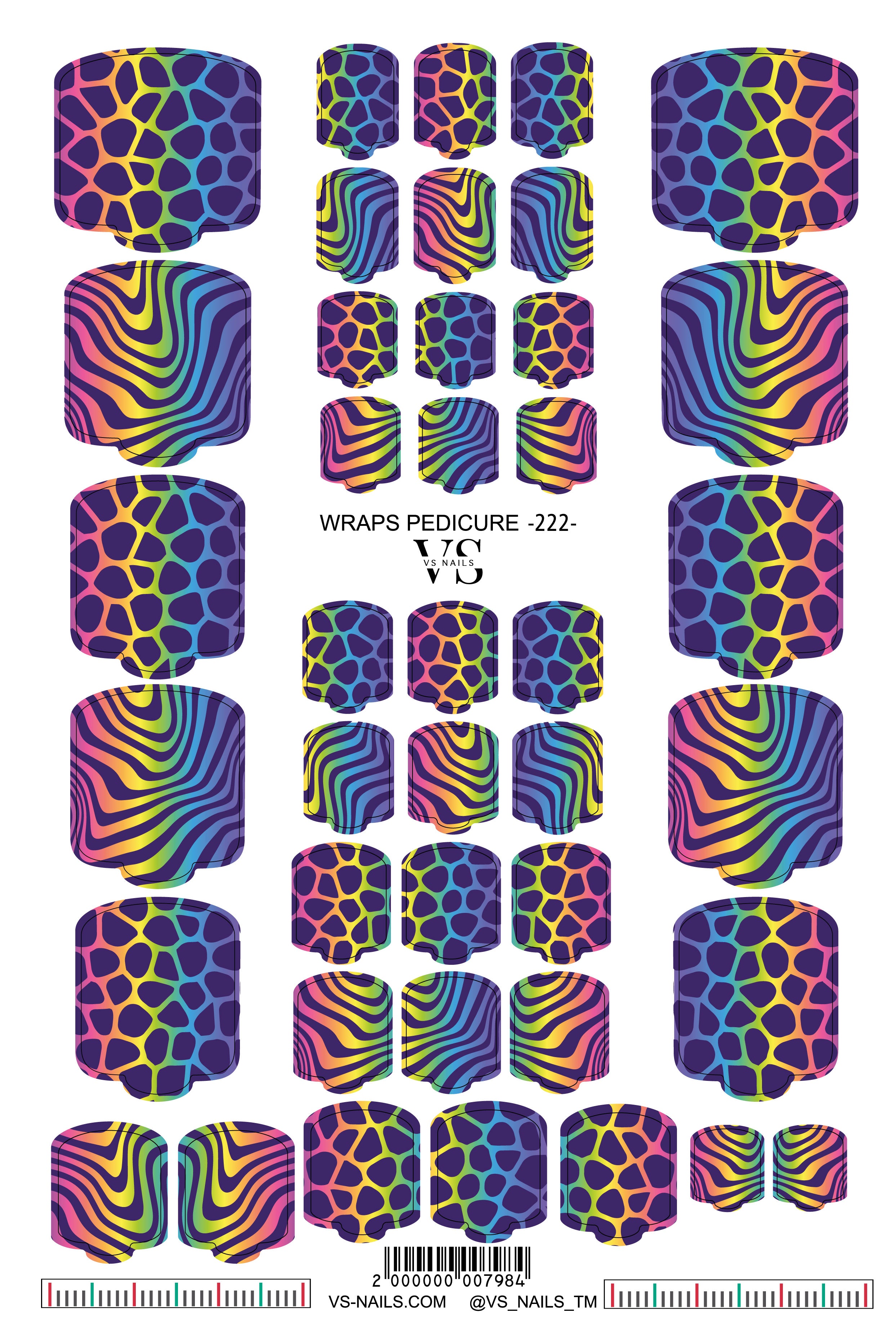 VS NAILS Bandes pour pédicure n° 222