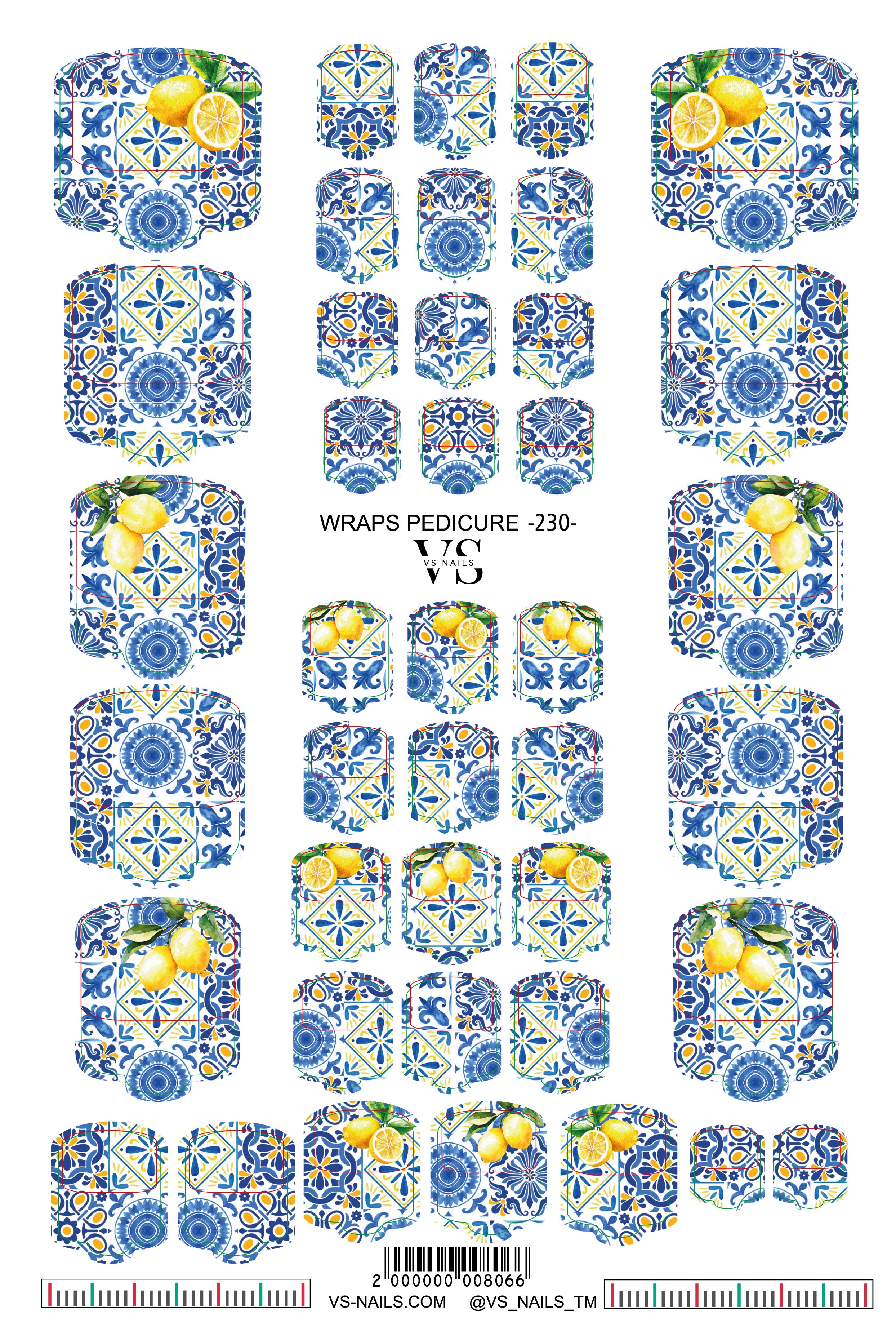 VS NAILS Bandes pour pédicure n° 230
