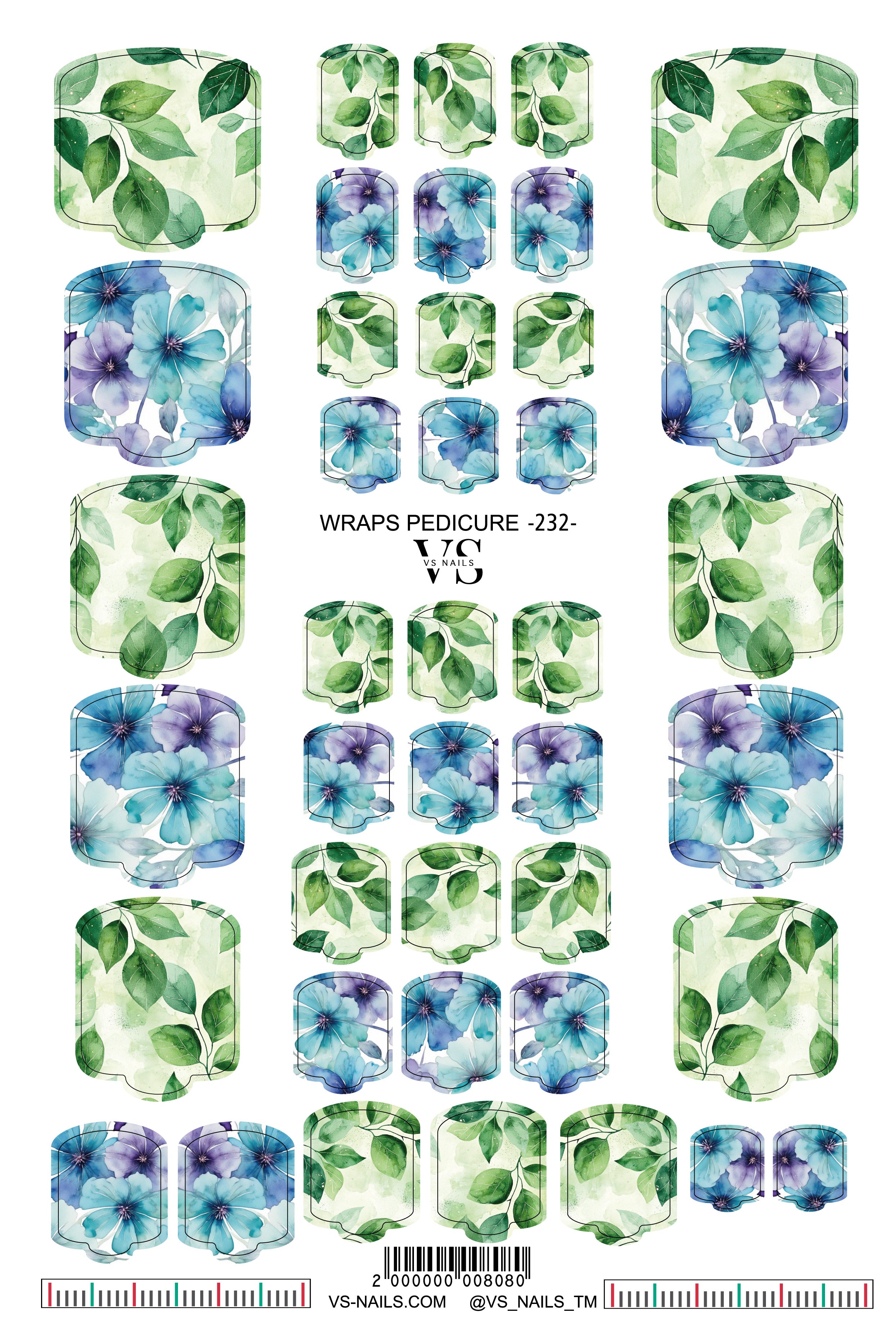 VS NAILS Bandes pour pédicure n° 232