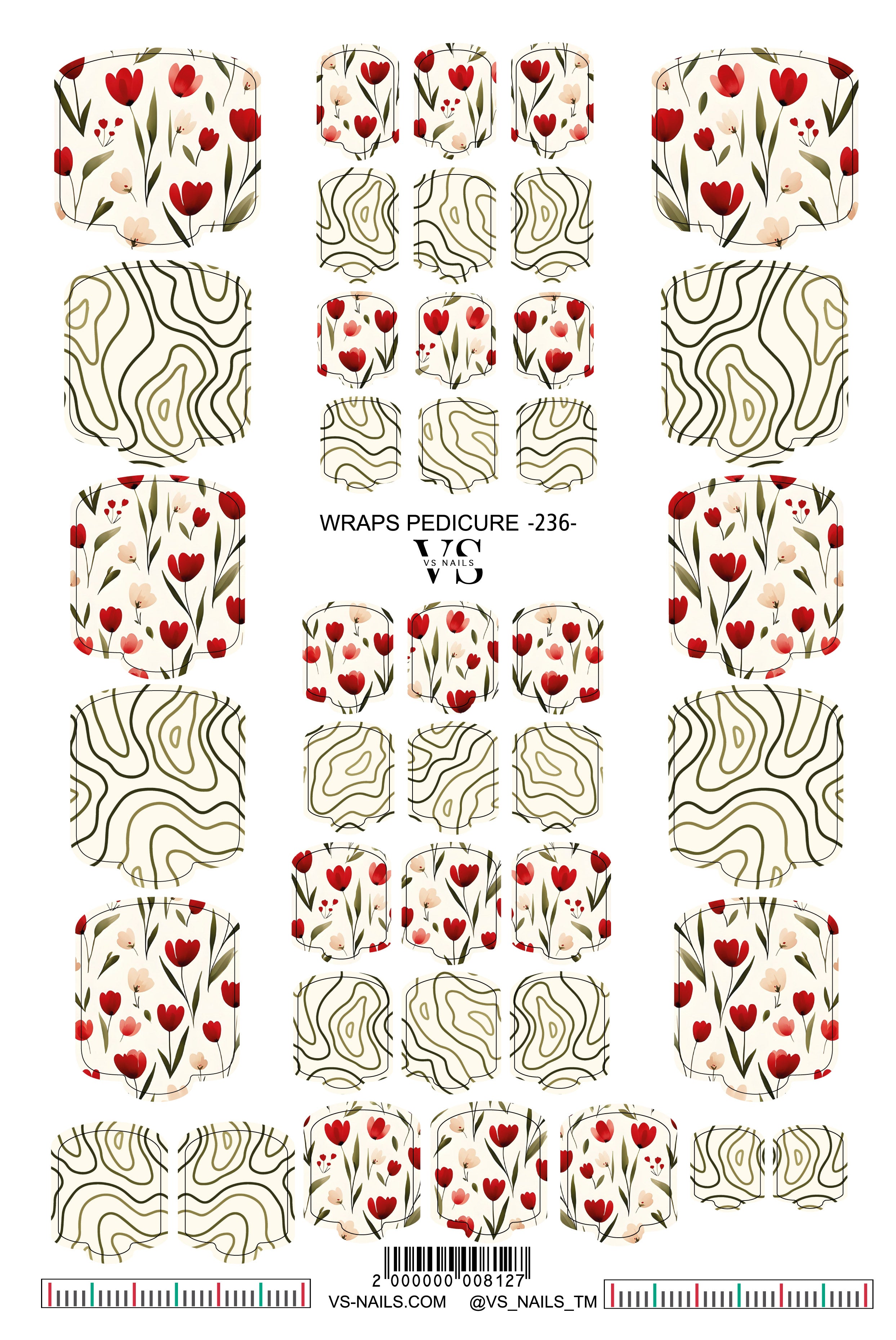 VS NAILS Bandes pour pédicure n° 236