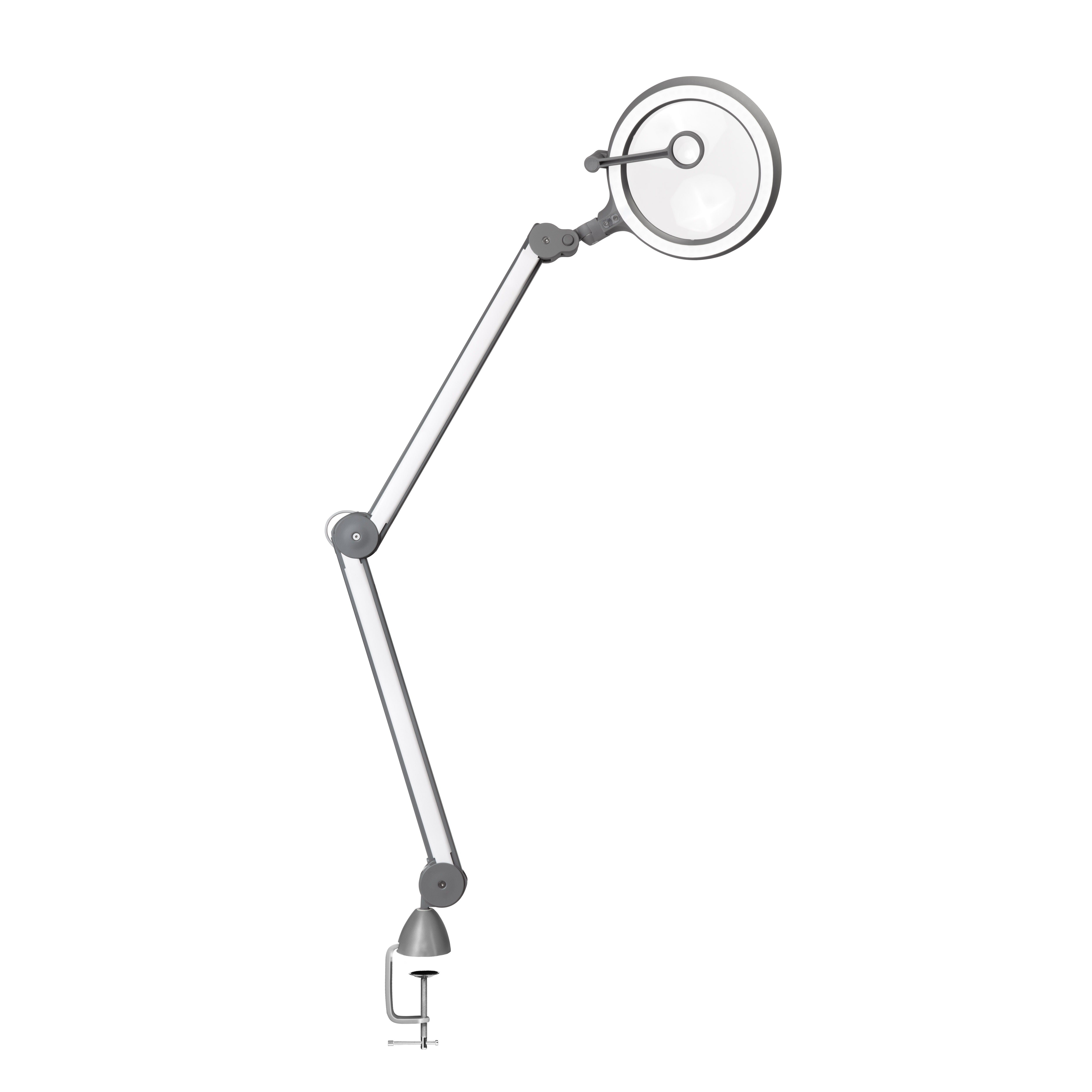 Daylight table and floor LED lamp - with 2 magnifiers [iQ Magnifier]