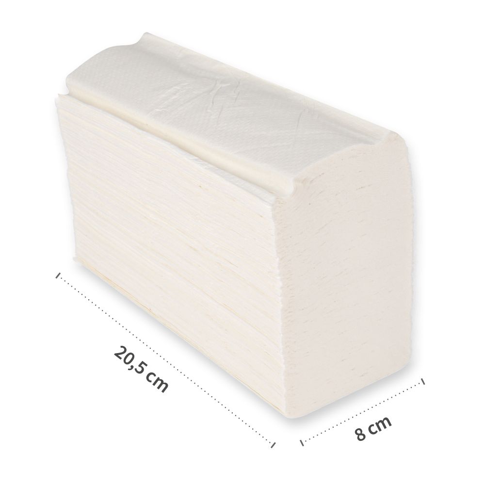 Essuie-mains en papier, 2 couches | cellulose, pliage en accordéon, FSC®-Mix