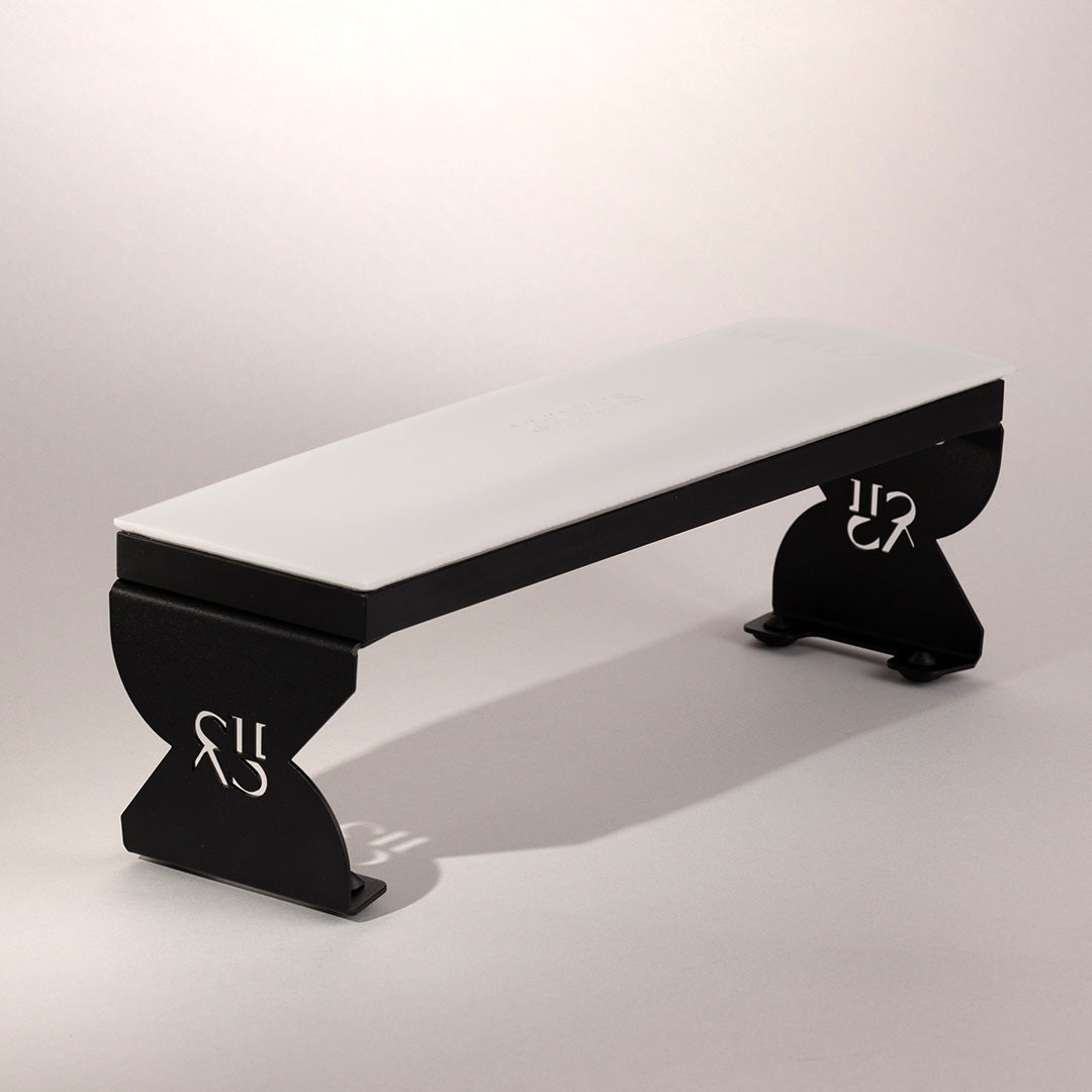 SHEMAX Accoudoir blanc avec pieds noirs