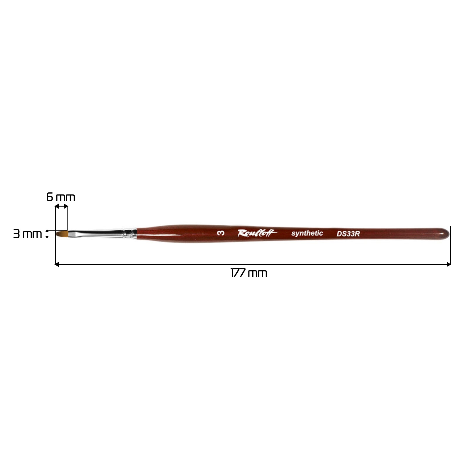 Roubloff, Flat nail design brush [DS33R-3]
