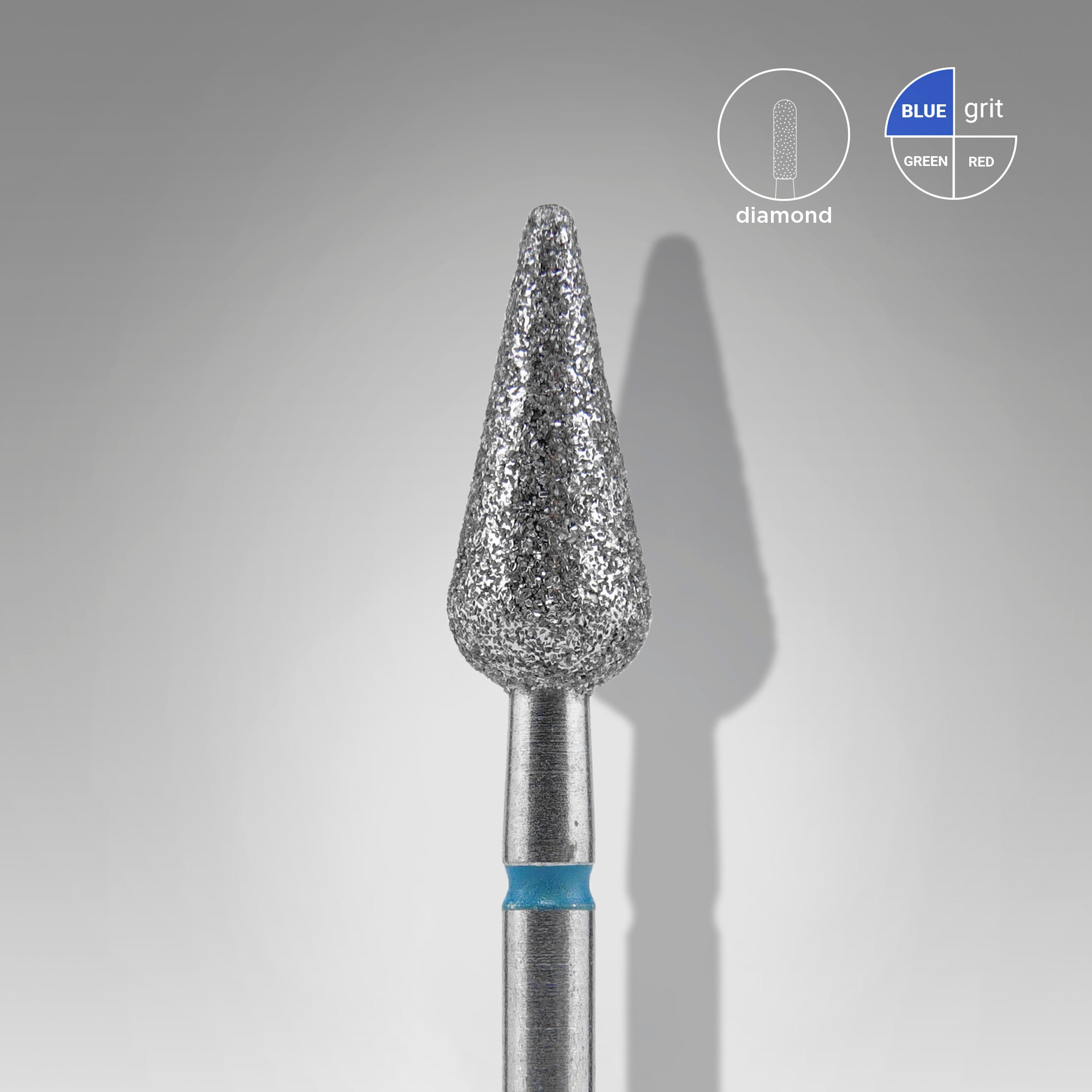 STALEKS Fraise en forme de poire, bleue, diamètre 5 mm / partie active 12 [FA100B050/12]
