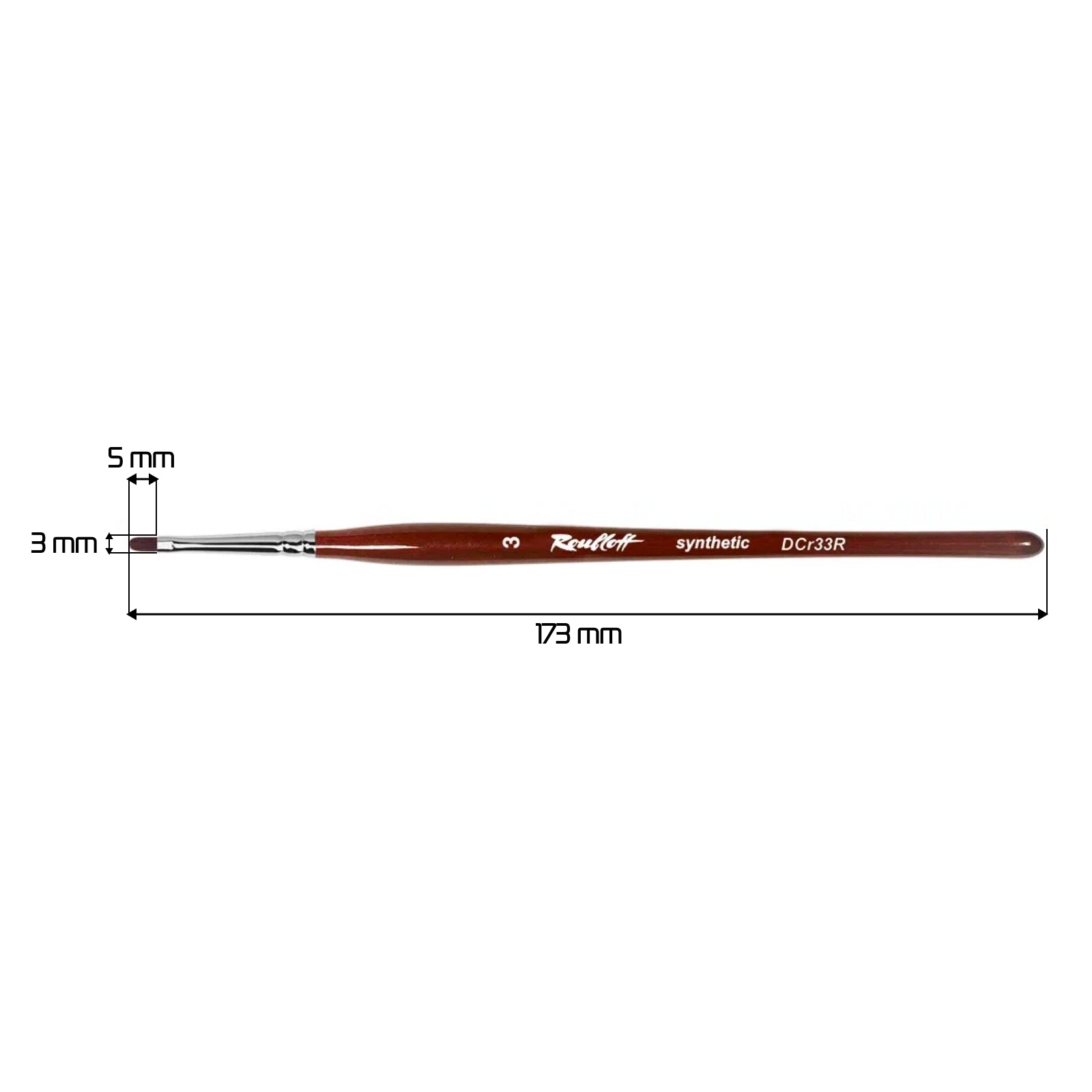 Roubloff, pinceau ovale pour le nail art [DCr33R-3]