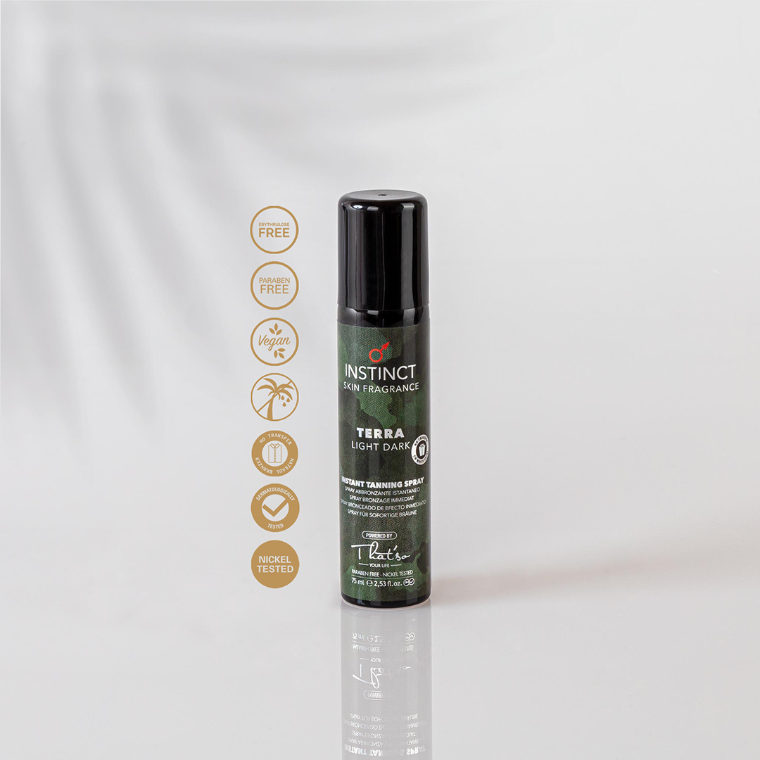 THAT'SO Man Instinct Terra Spray autobronzant pour hommes – EXTRA DARK, 75 ml