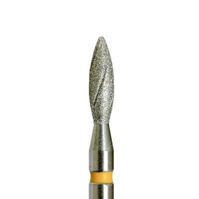 Fraise diamantée KMIZ à flamme rainurée, jaune 025 [118576]