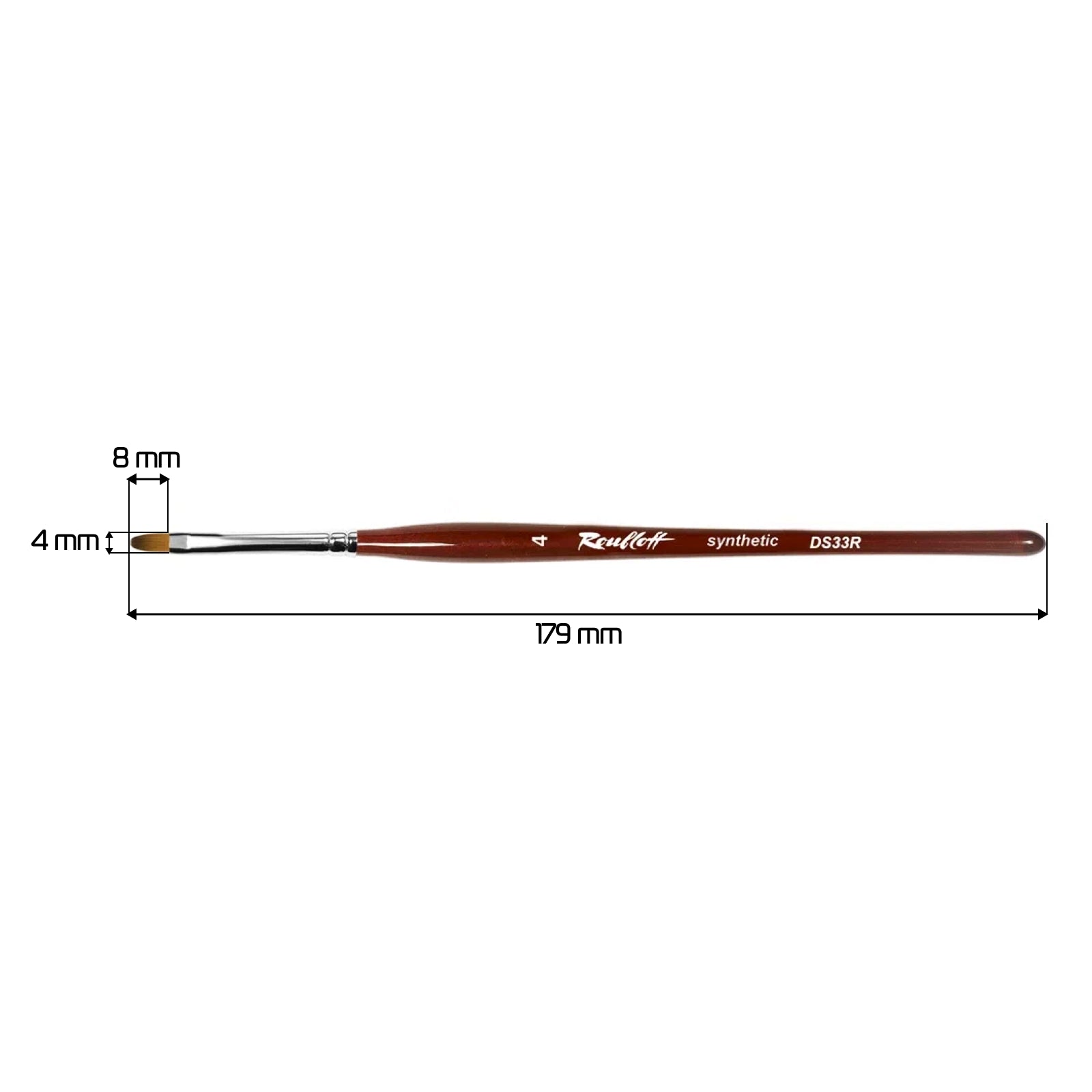 Roubloff, Flat nail design brush [DS33R-4]