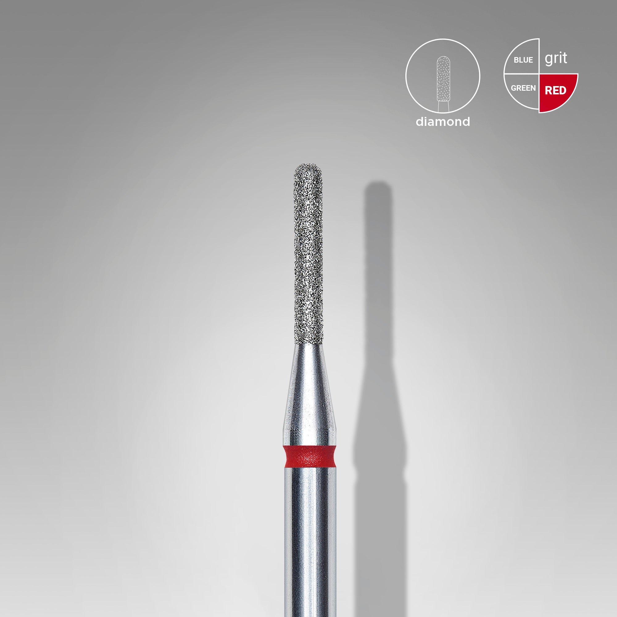 STALEKS Fraise cylindrique rouge, diamètre 1,4 mm / partie active 8 [FA30R014/8]