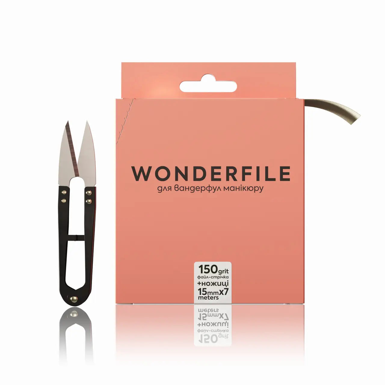 Wonderfile Interchangeable file-tape 130x15mm, 150gr, 7m. With scissors. 